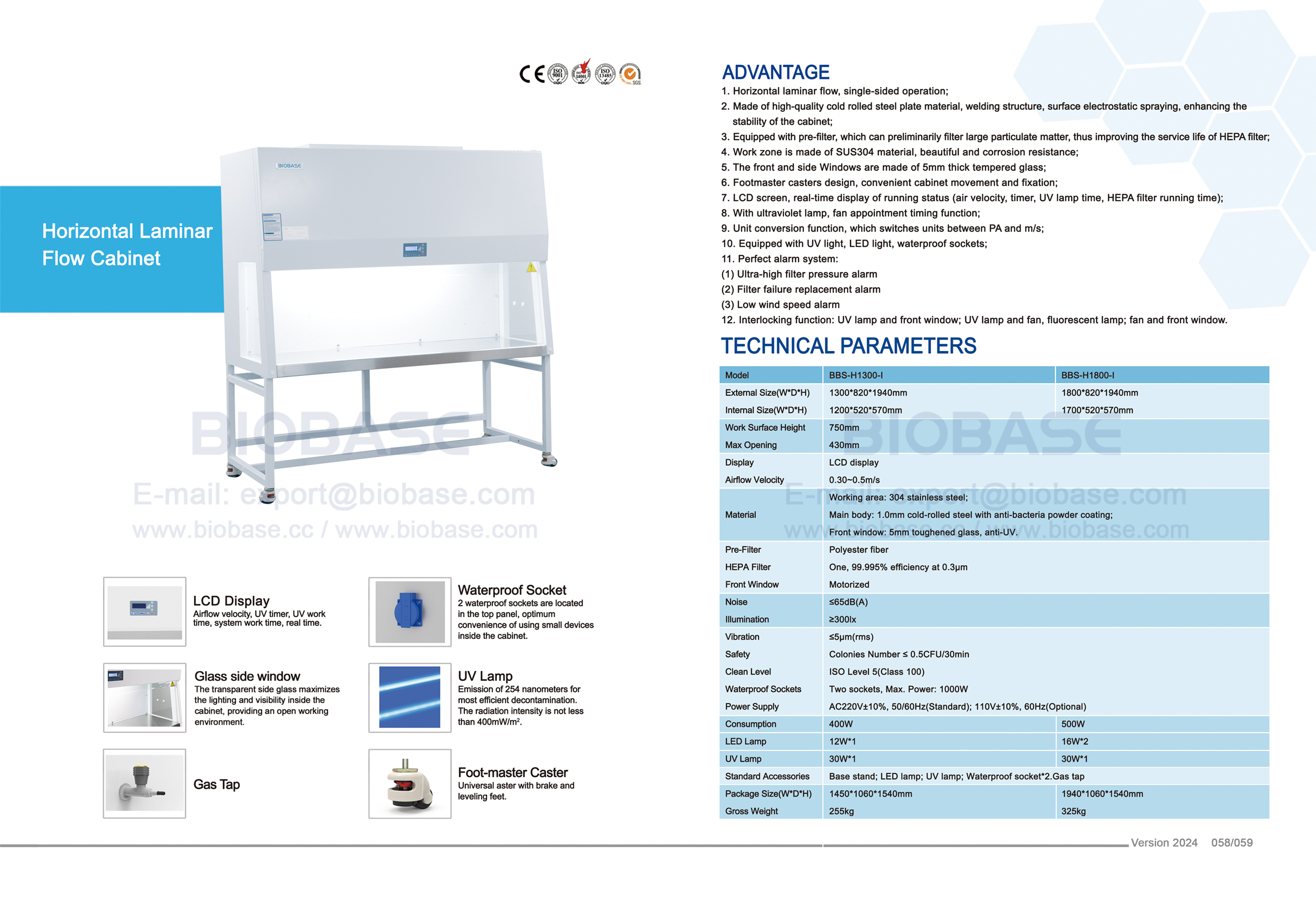 58-59 gabinete de fluxo laminar horizontal