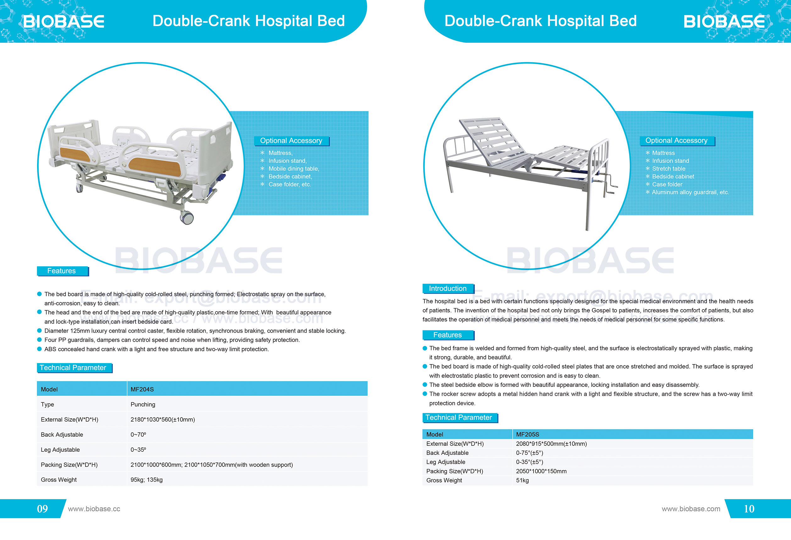 9-10 Hospital Bed Mf204s e MF205s