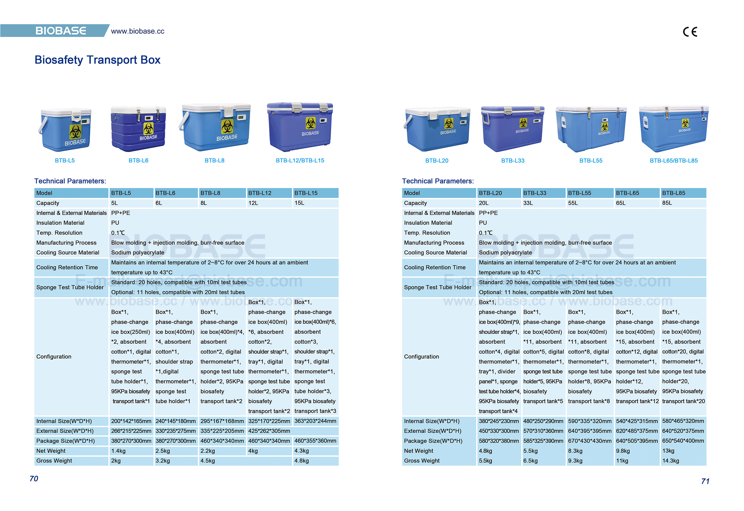 70-71 caixa de transporte de biossegurança