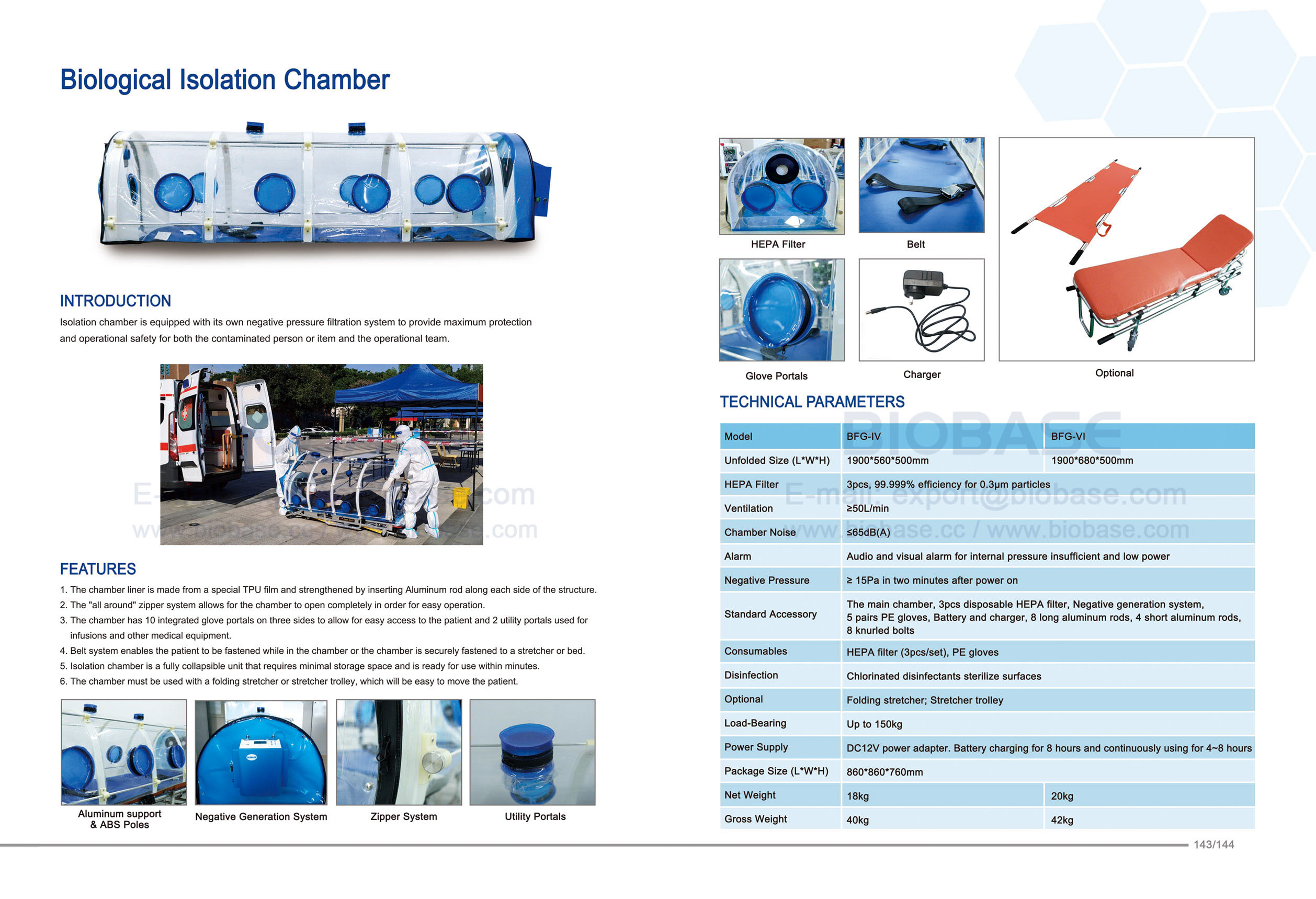 Câmara de Isolamento Biológico 143-144