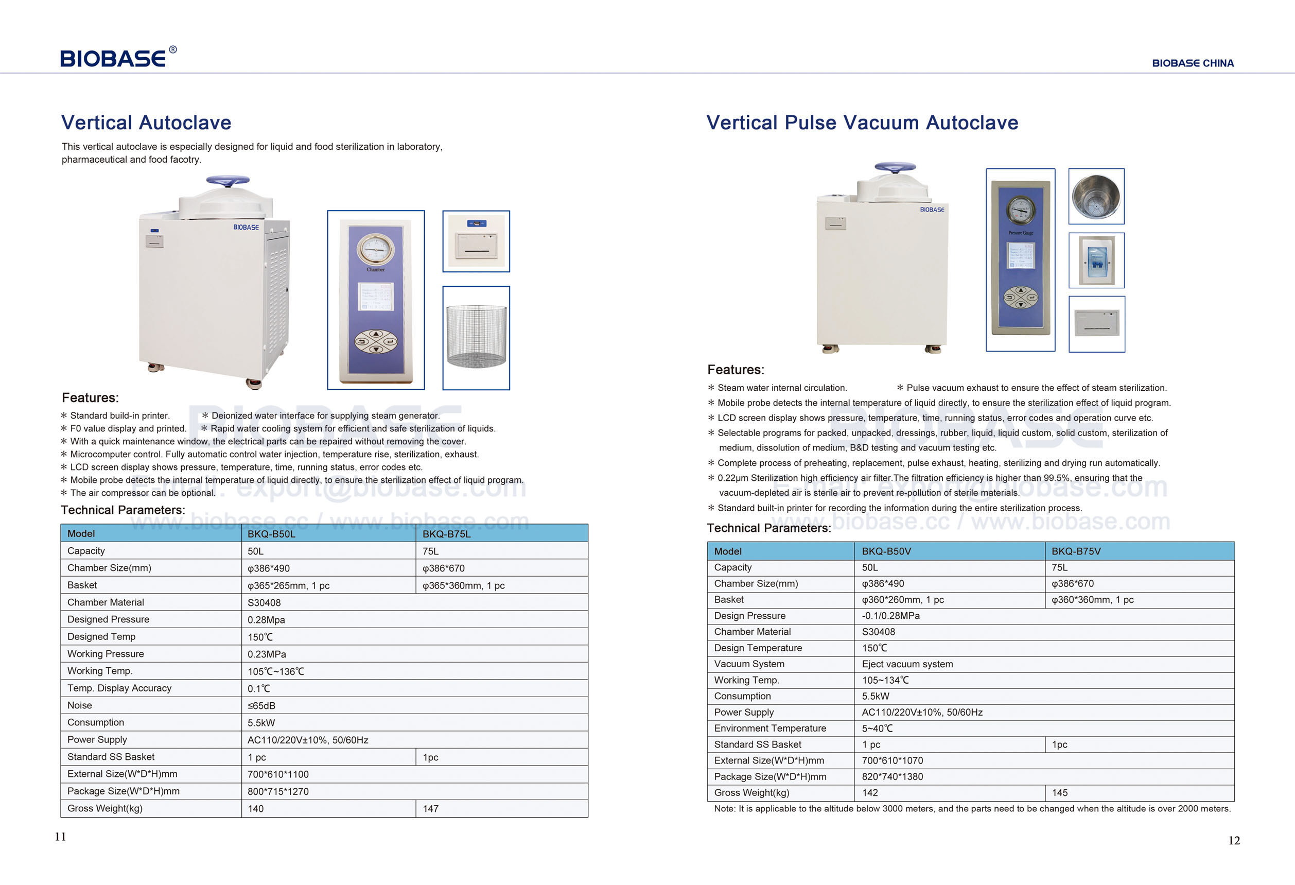 11-12 Autoclave vertical e autoclave a vácuo de pulso vertical