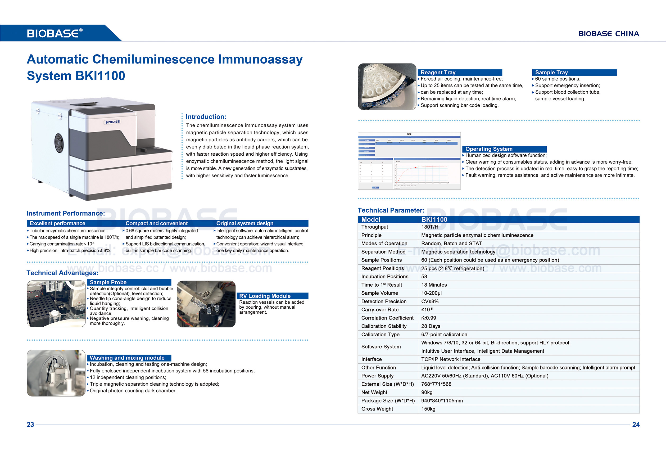 23-24 Sistema Automático de Imunoensaio de Quimiluminescência BKI1100