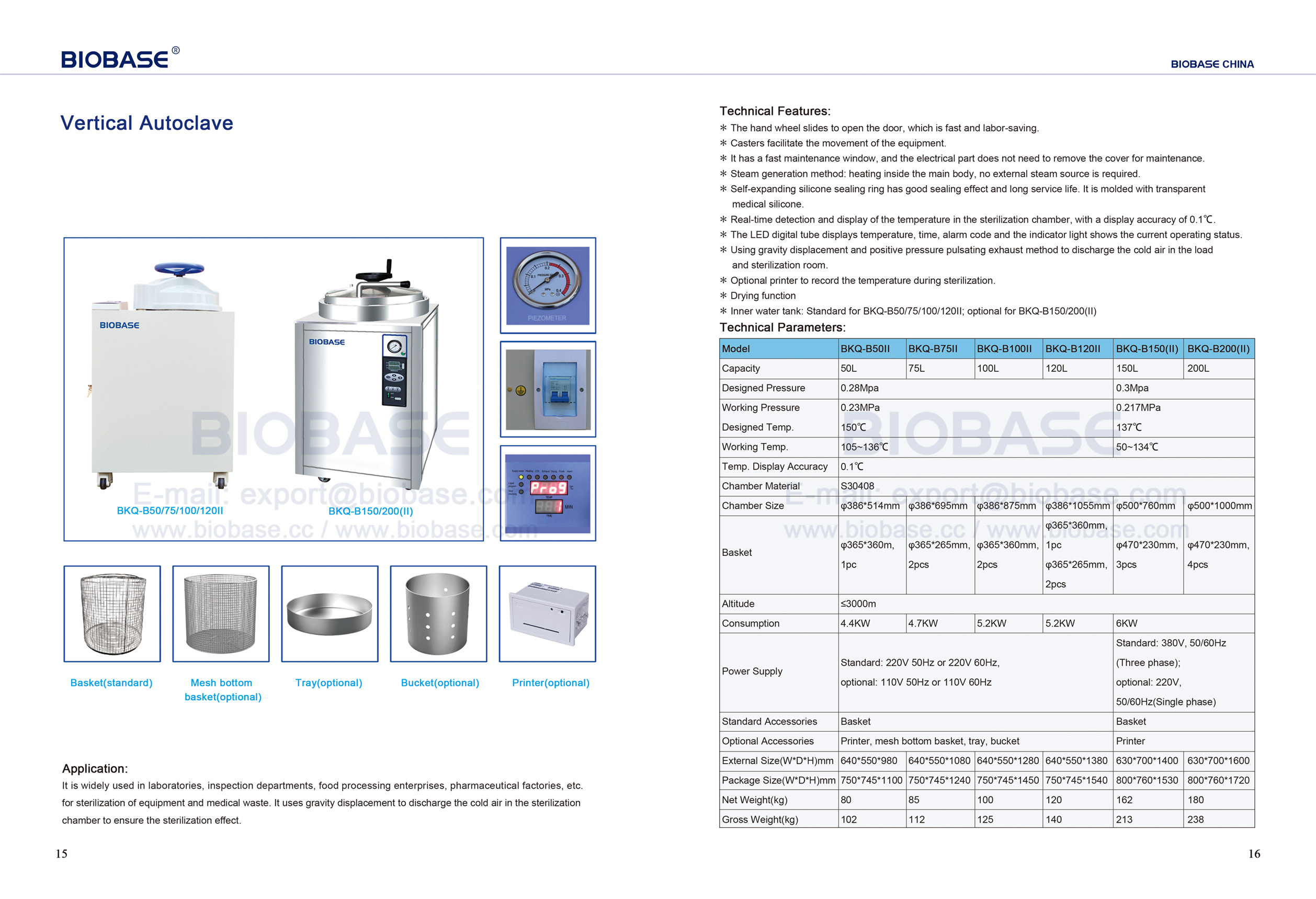 15-16 Autoclave vertical