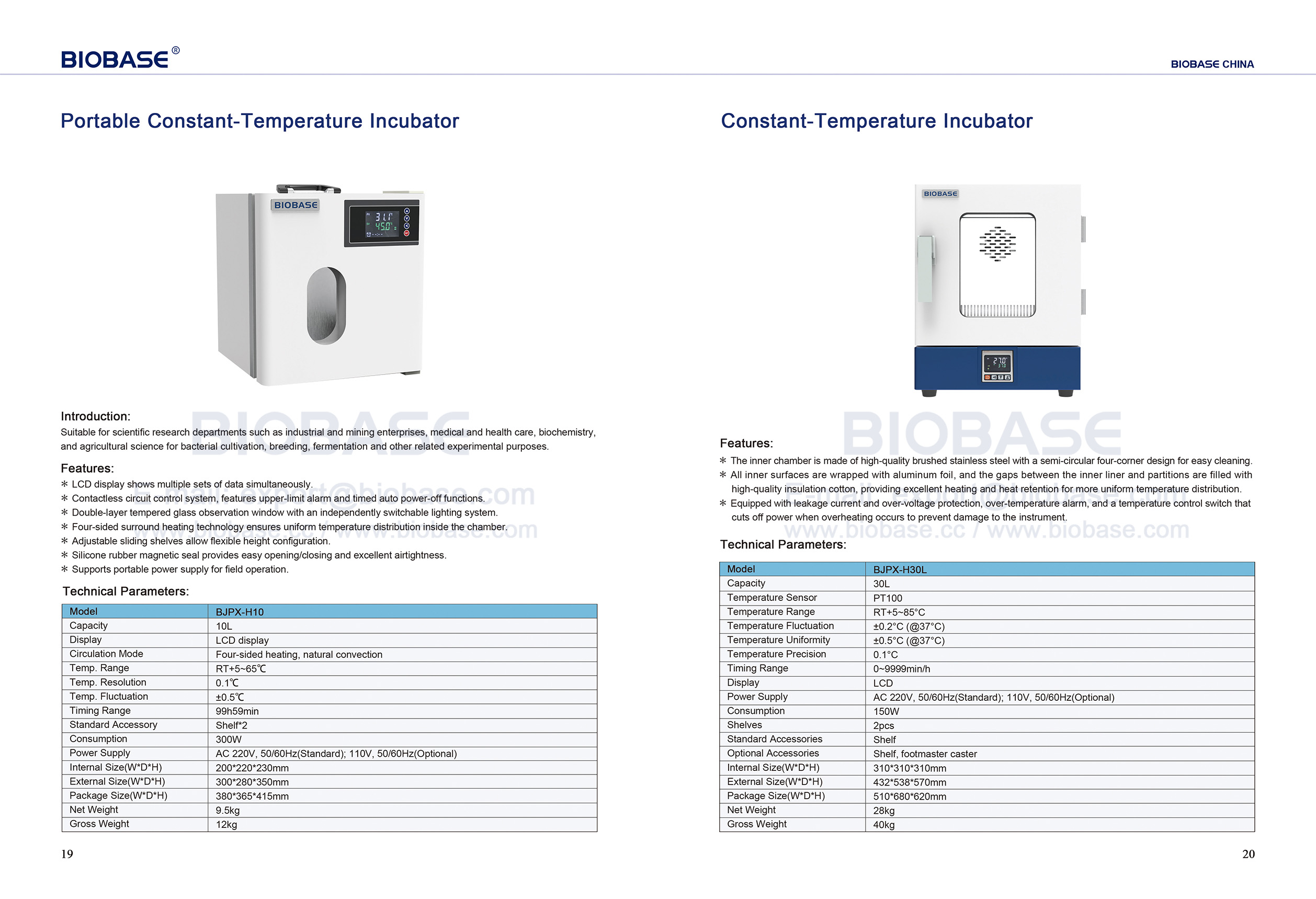 19-20 Incubadora de temperatura constante