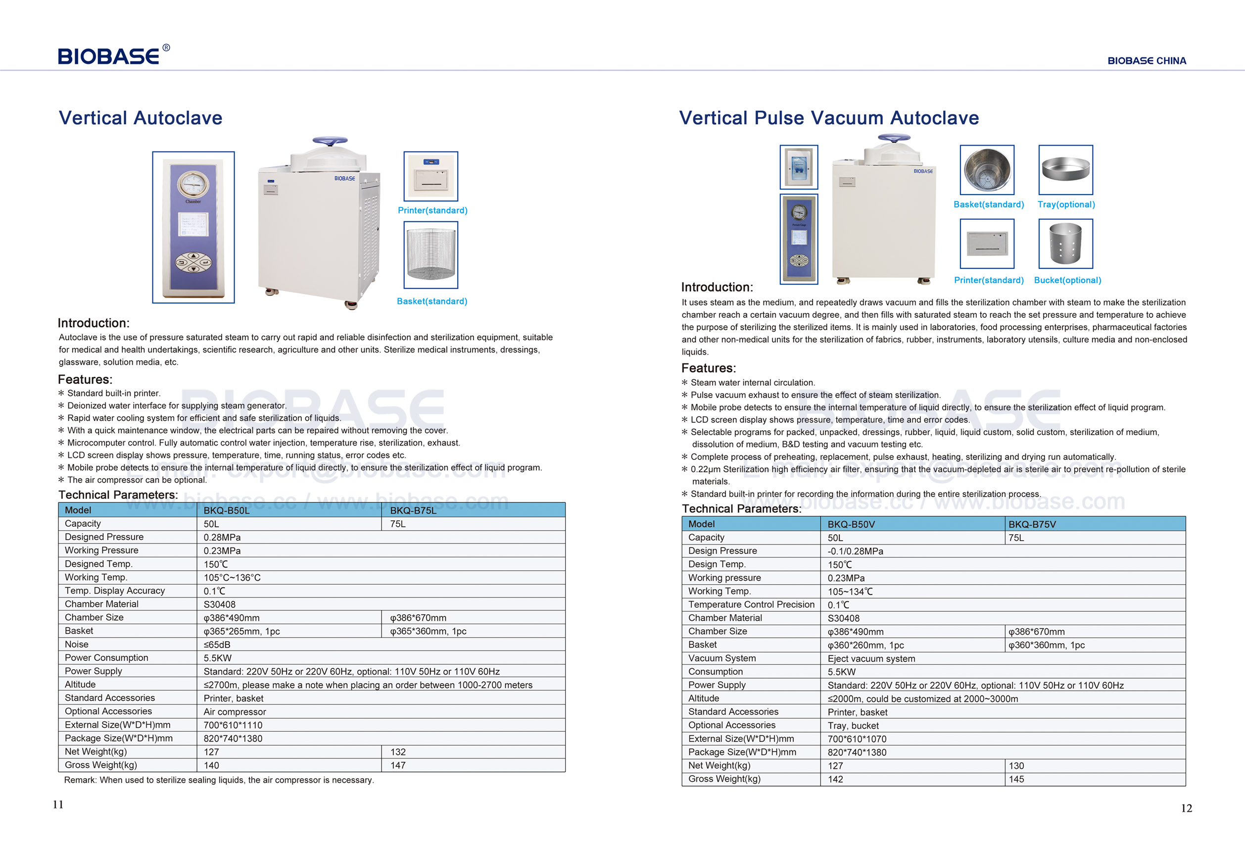 11-12 Autoclave vertical e autoclave a vácuo de pulso vertical