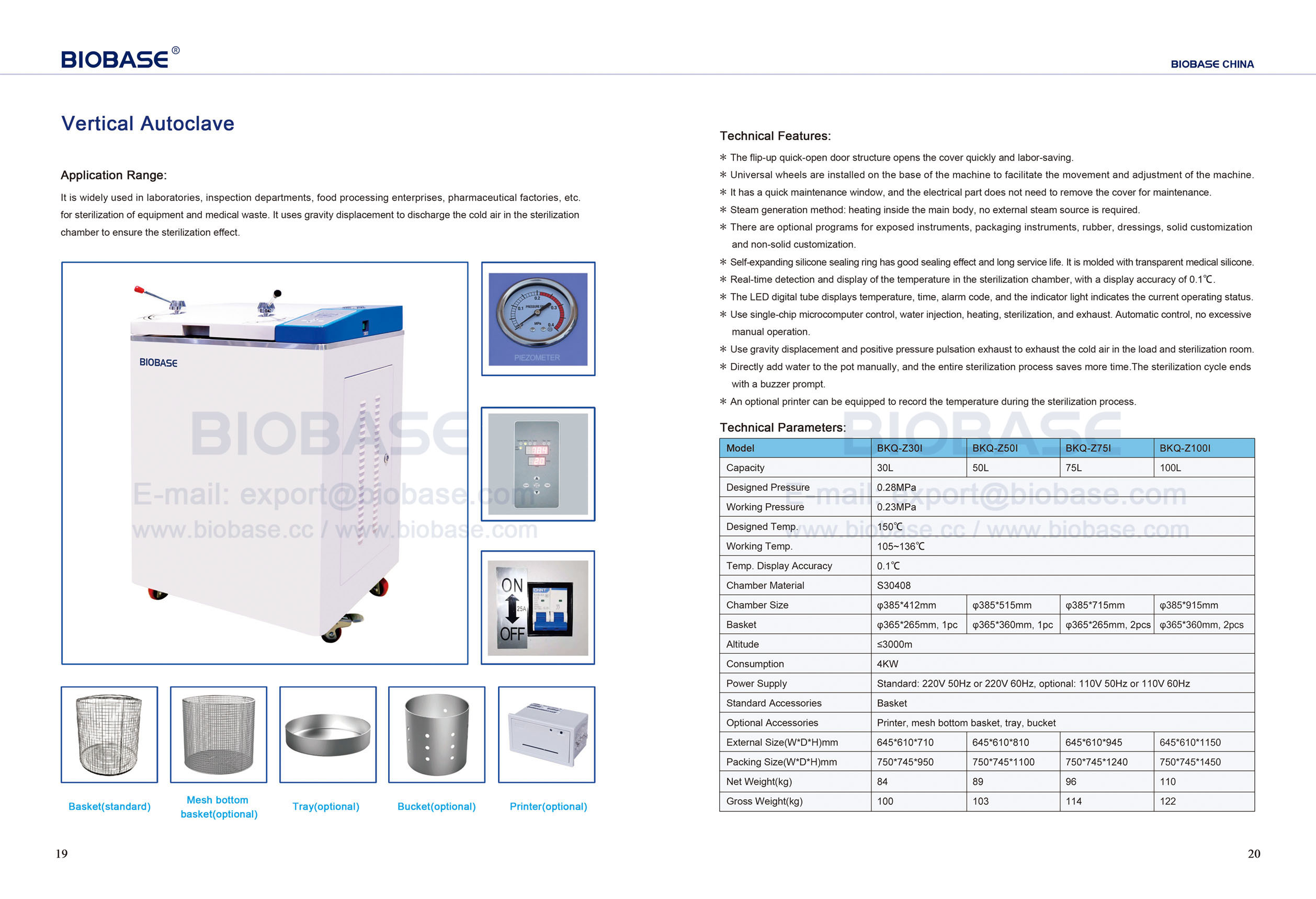 19-20 Autoclave Vertical