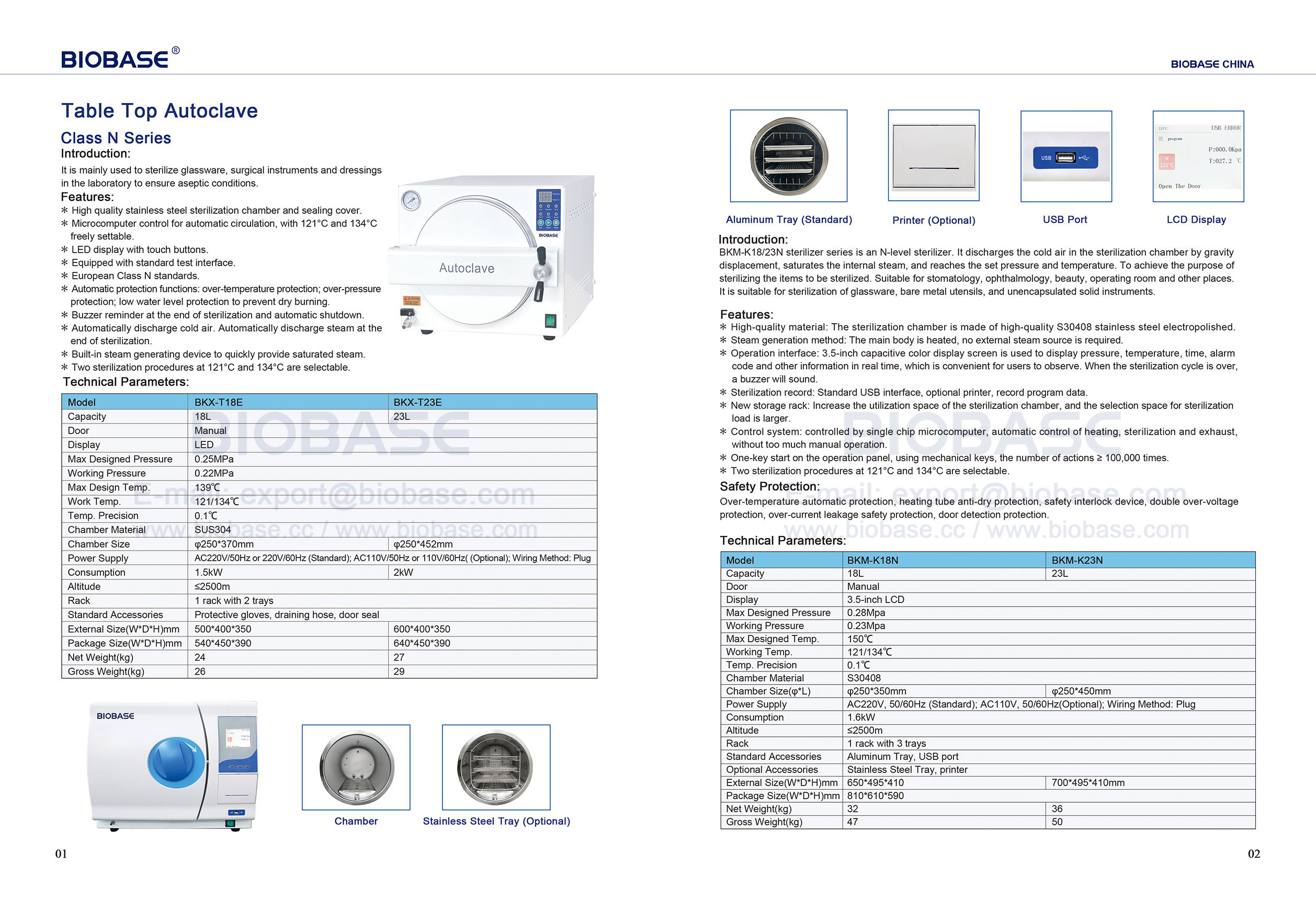 1-2 Autoclave de mesa Série N