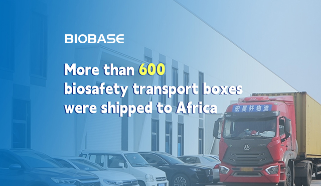 Mais de 600 caixas de transporte de biossegurança foram enviadas para África