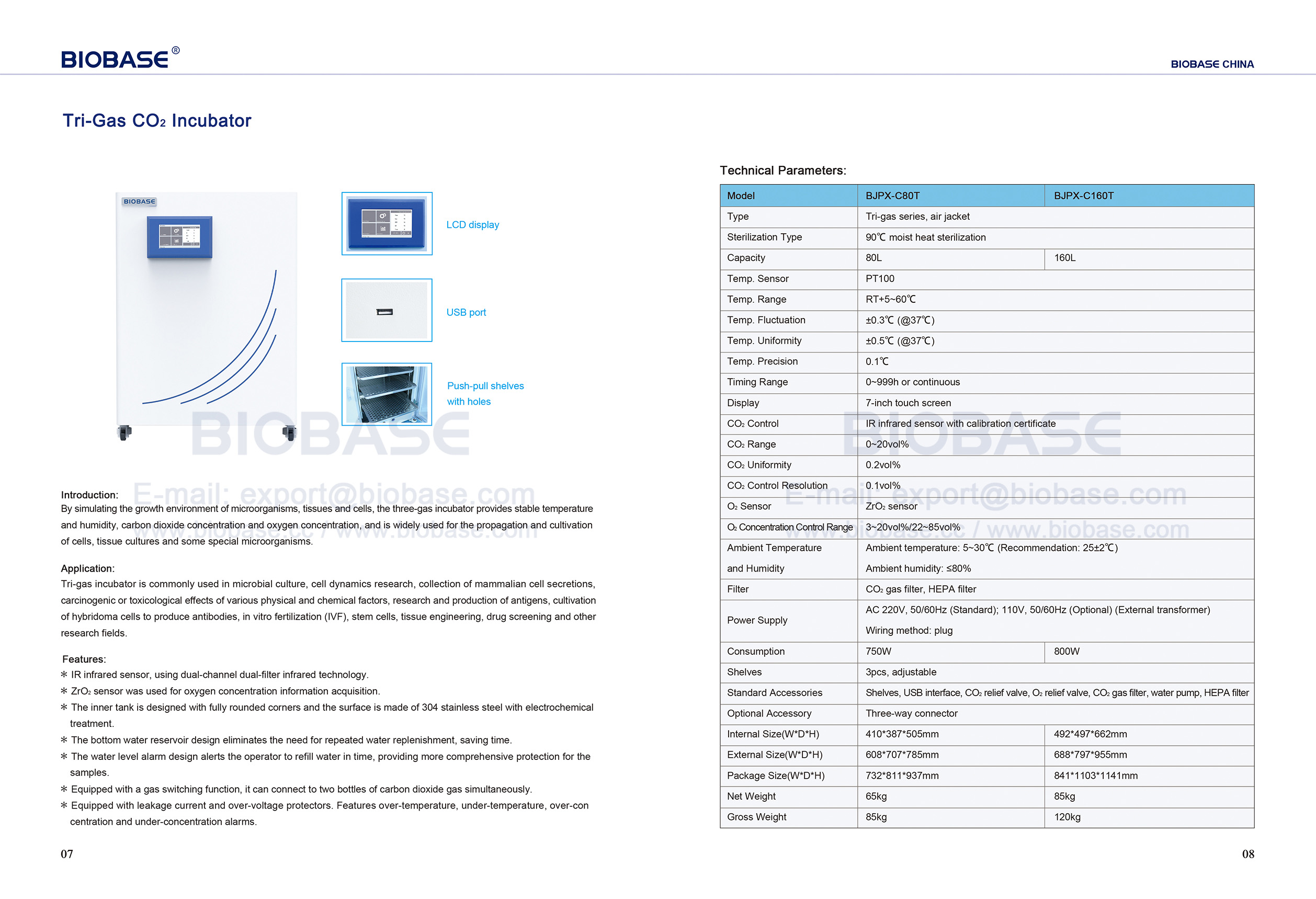 7-8 Incubadora de CO2 Tri-Gas
