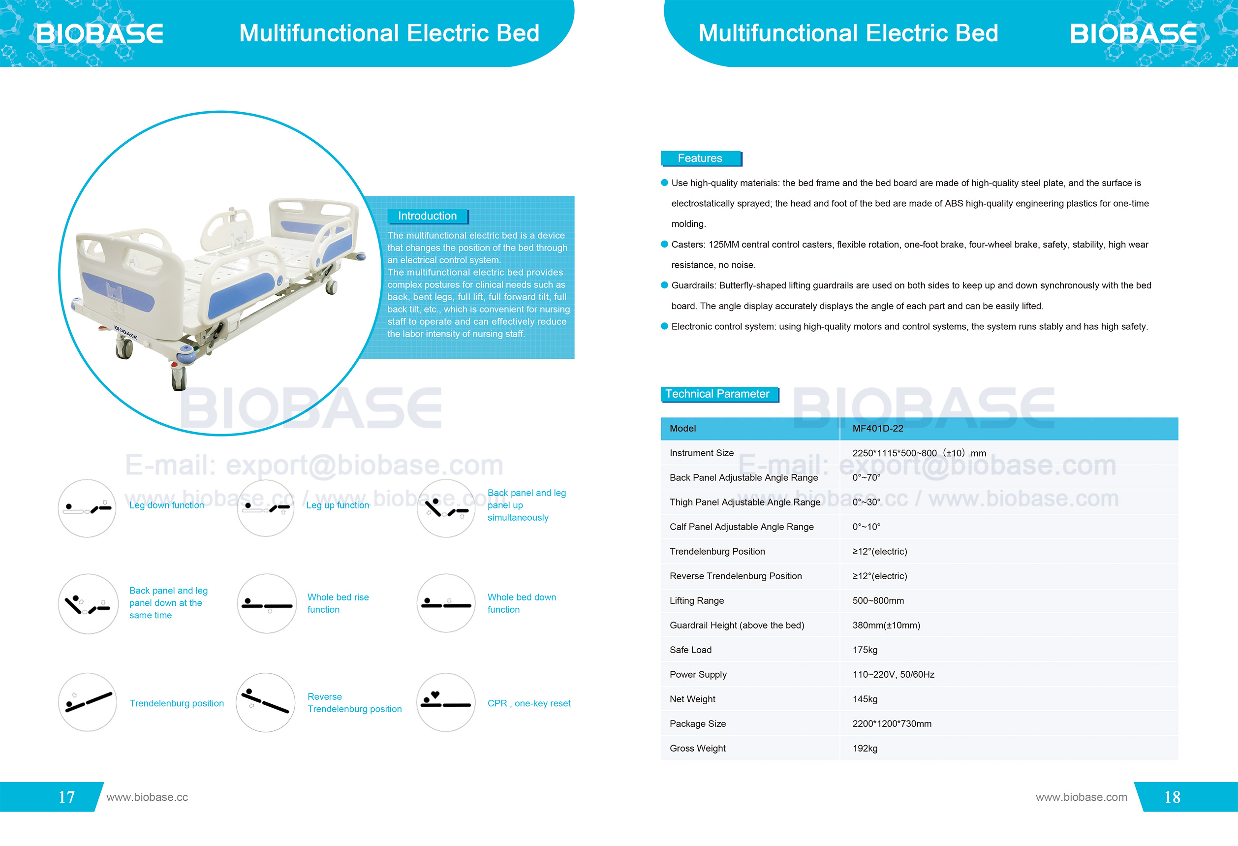 17-18 Cama Elétrica Multifuncional MF401D-22