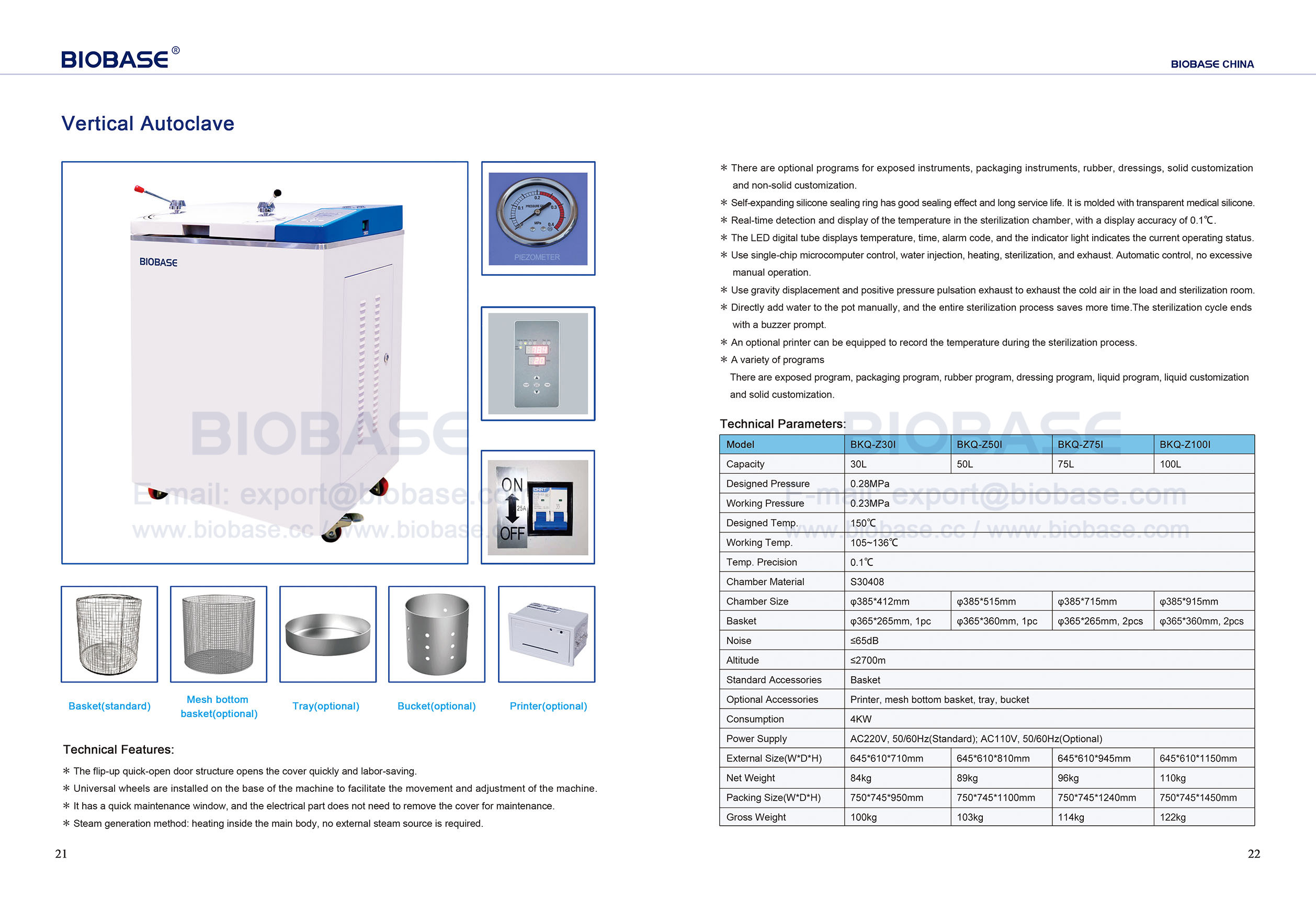21-22 Autoclave vertical