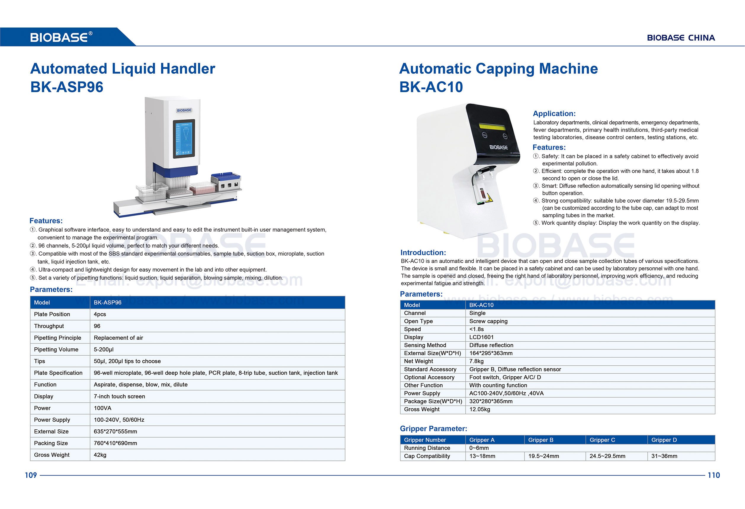109-110 Manipulador de líquido automatizado BK-ASP96 e máquina de captura automática BK-AC10