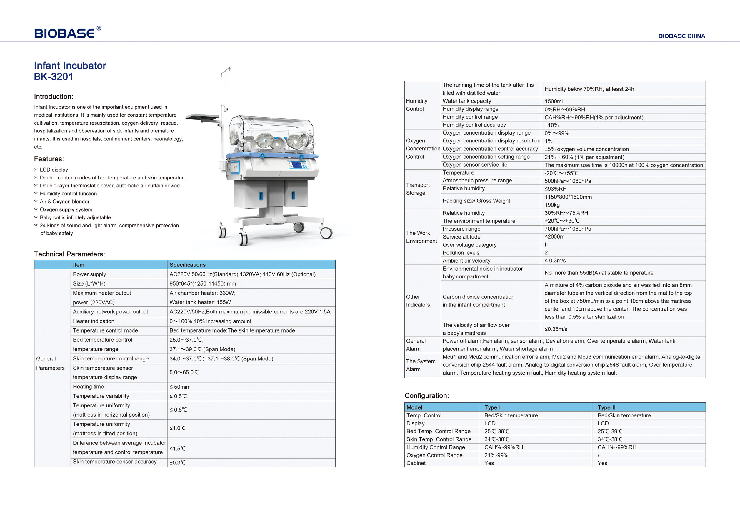 Incubadora Infantil BK-3201