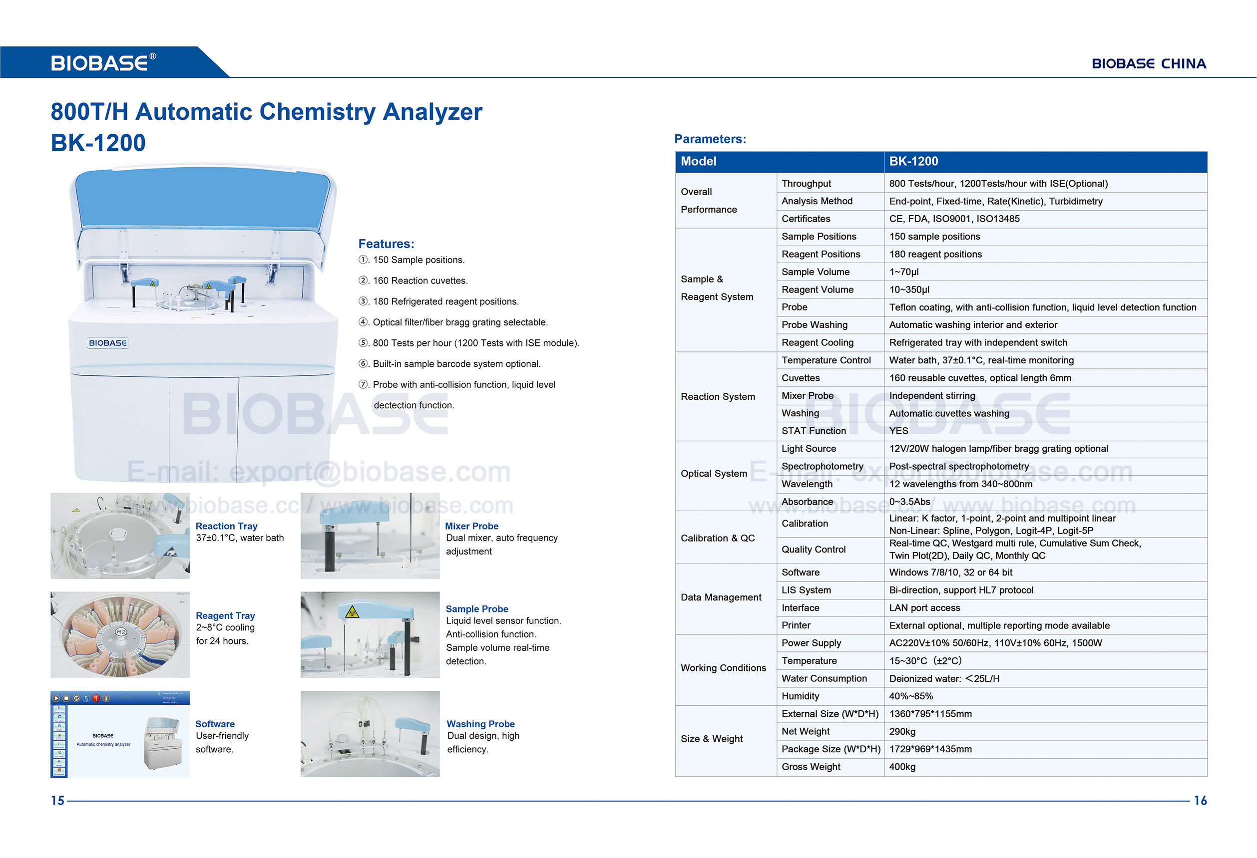 15-16 Analisador Químico Automático BK1200