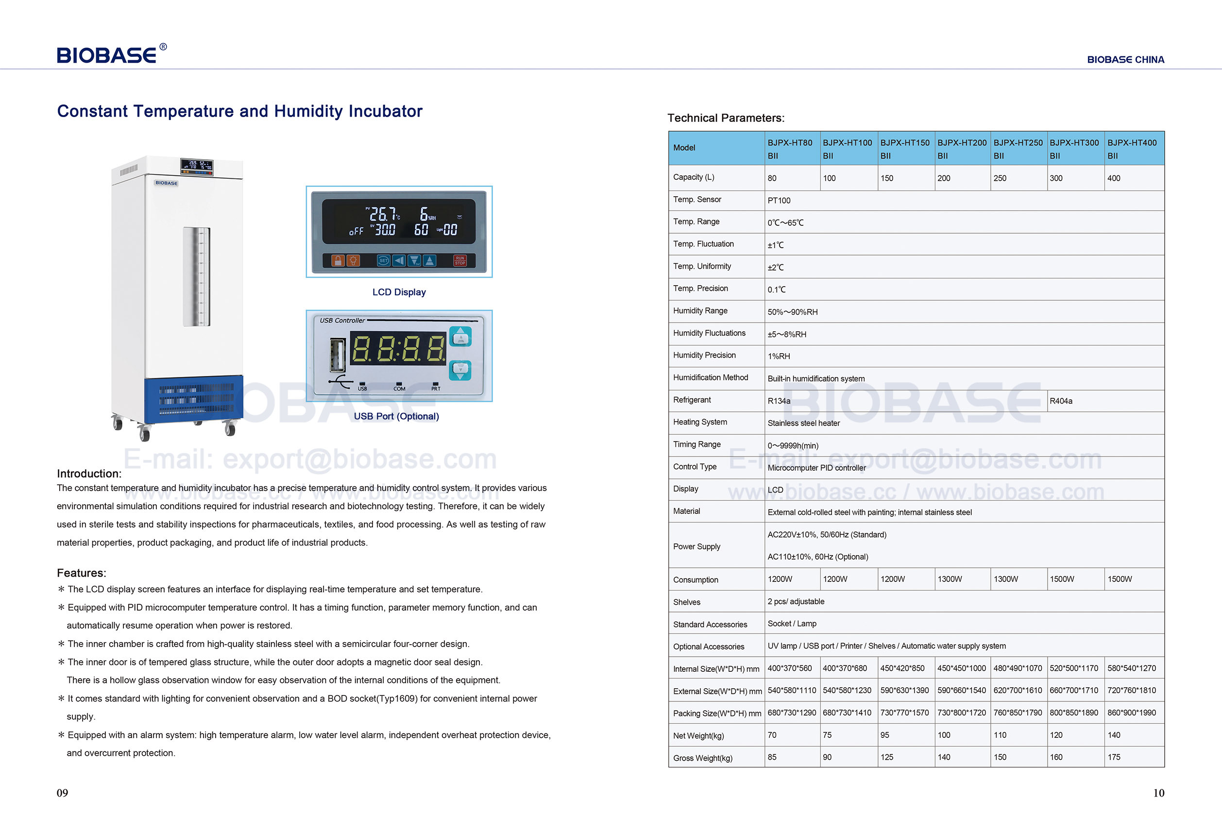 9-10 Incubadora de Temperatura e Umidade Constante