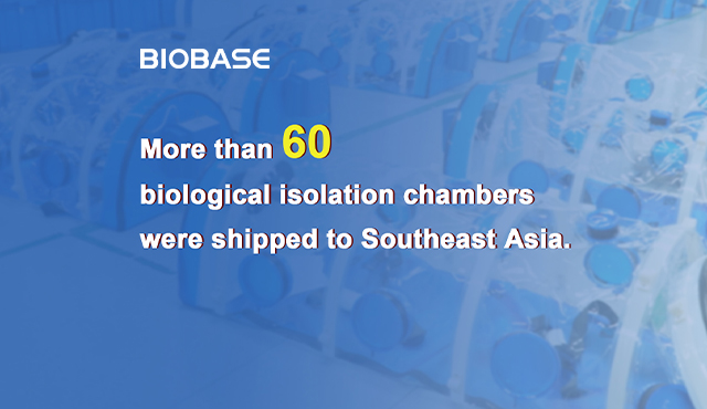 Mais de 60 câmaras de isolamento biológico foram enviadas para o Sudeste Asiático.