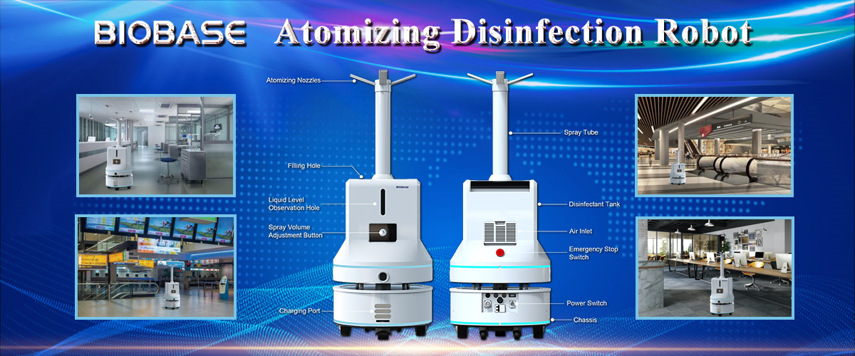 ROBÔ DE DESINFECÇÃO ATOMIZADORA BIOBASE ESTÁ À VENDA