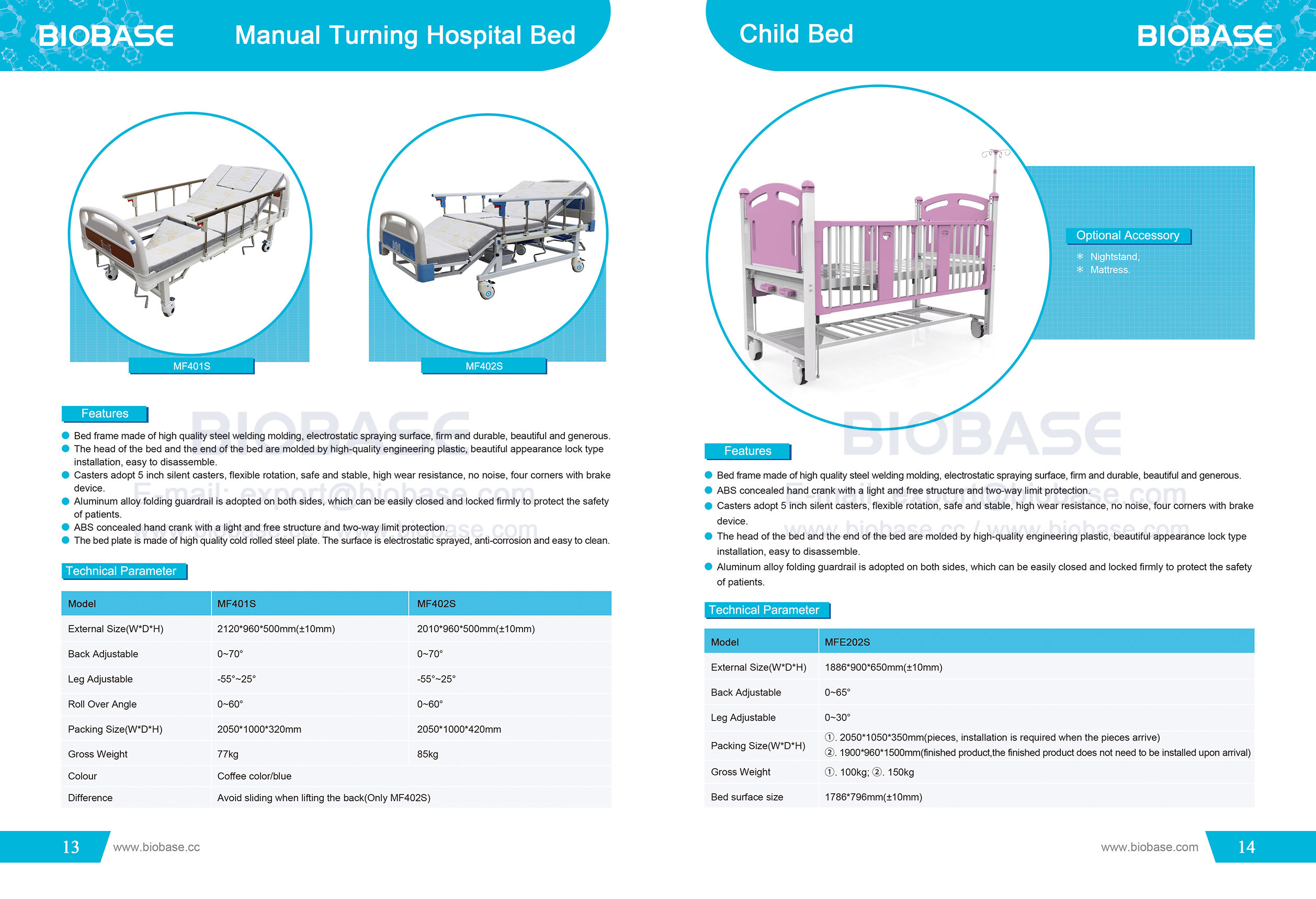 13-14 Manual Turning Hospital Bed & Child Bed