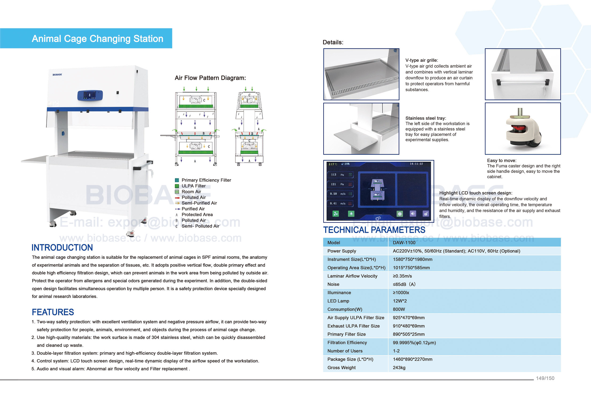 149-150 Estação de troca de gaiolas para animais