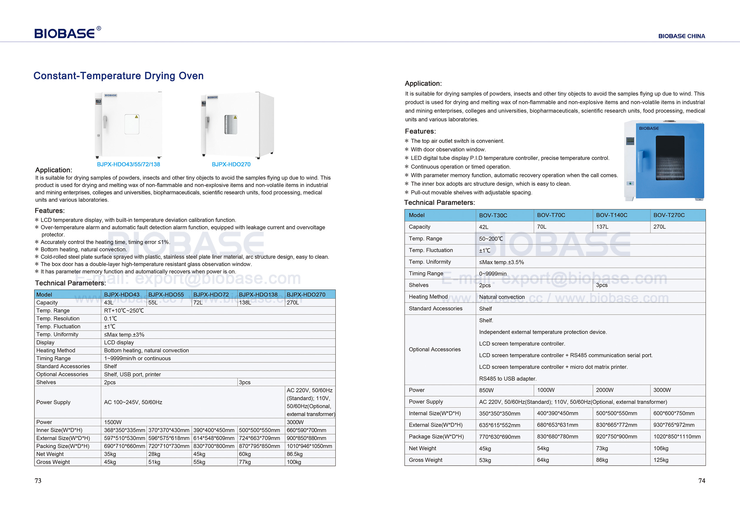 73-74 Forno de secagem de temperatura constante