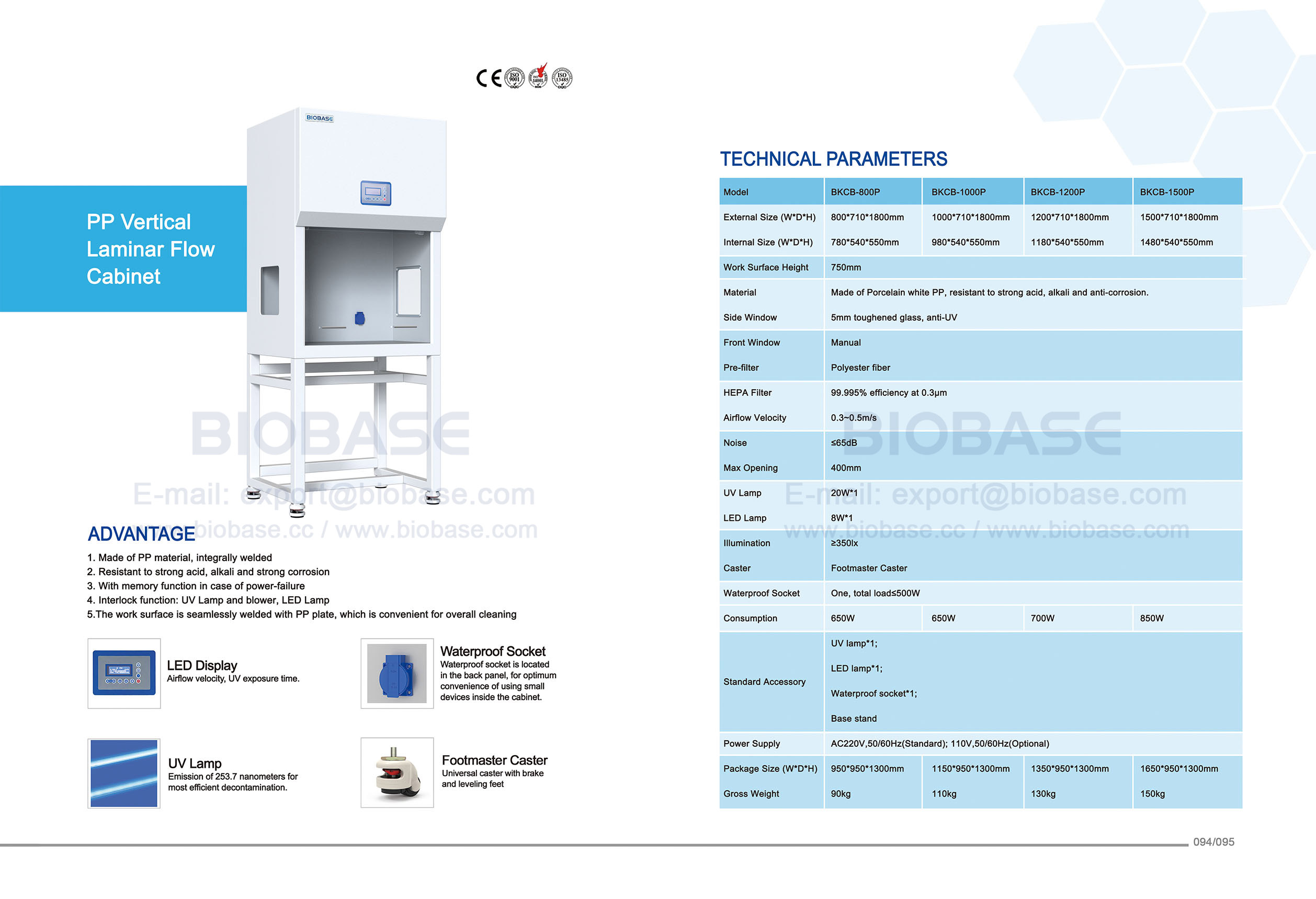 94-95 pp gabinete de fluxo laminar vertical