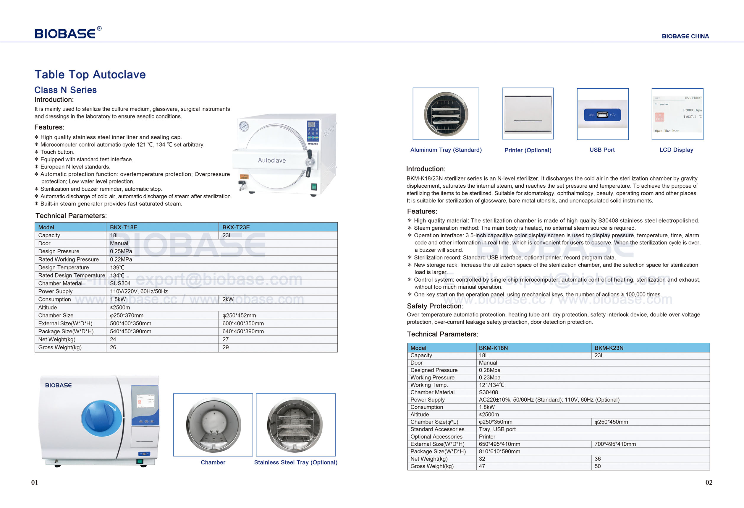 1-2 Autoclave de mesa Série N