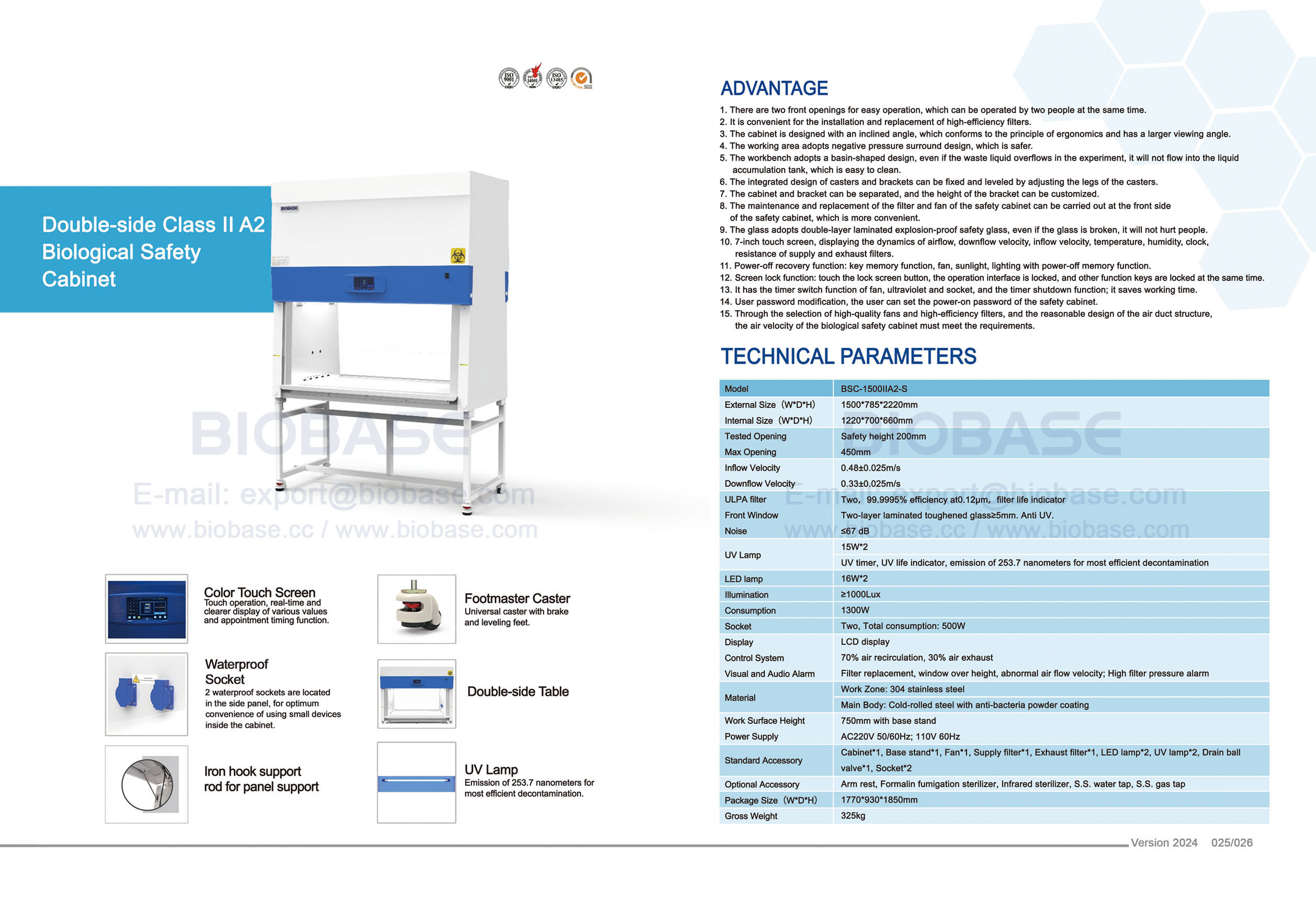 25-26 Gabinete de Segurança Biológica Classe II A2 Dupla Face