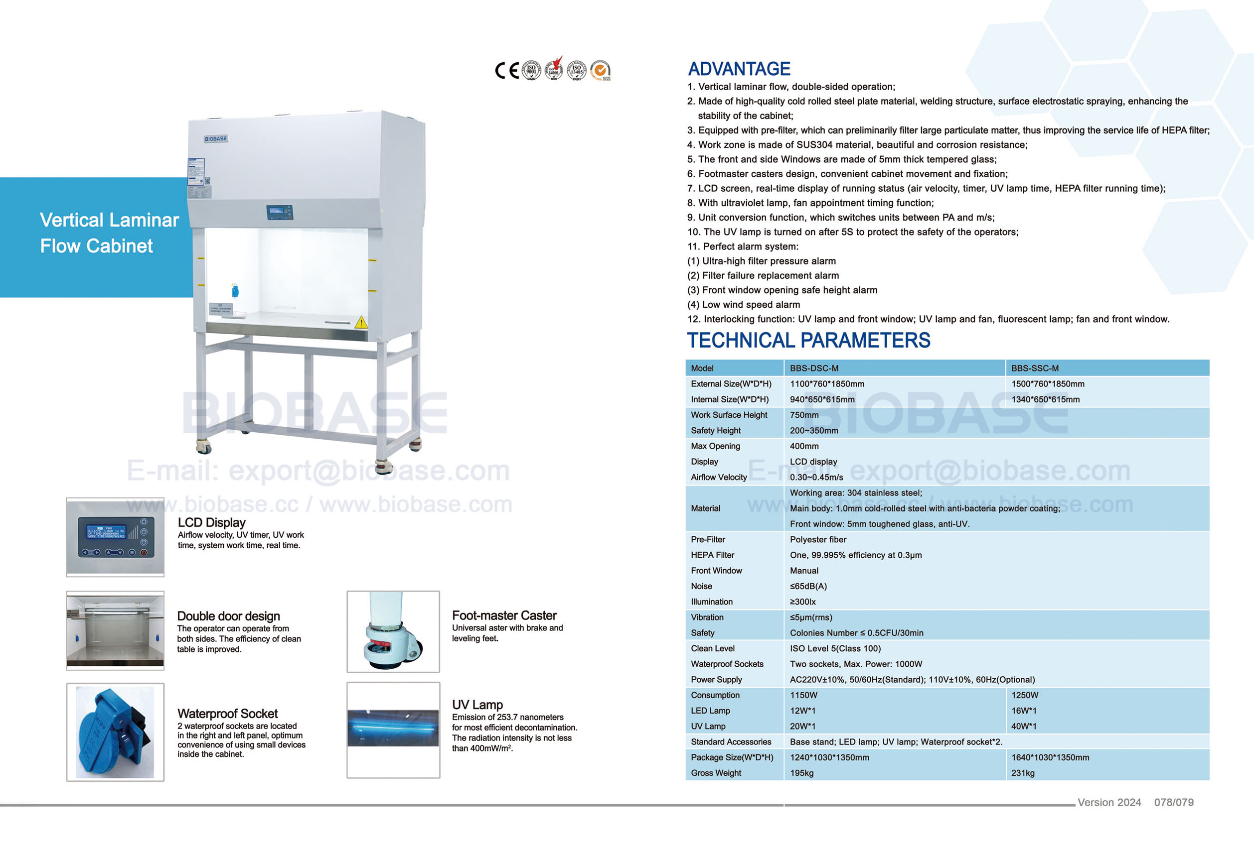 Gabinete de fluxo laminar vertical 78-79