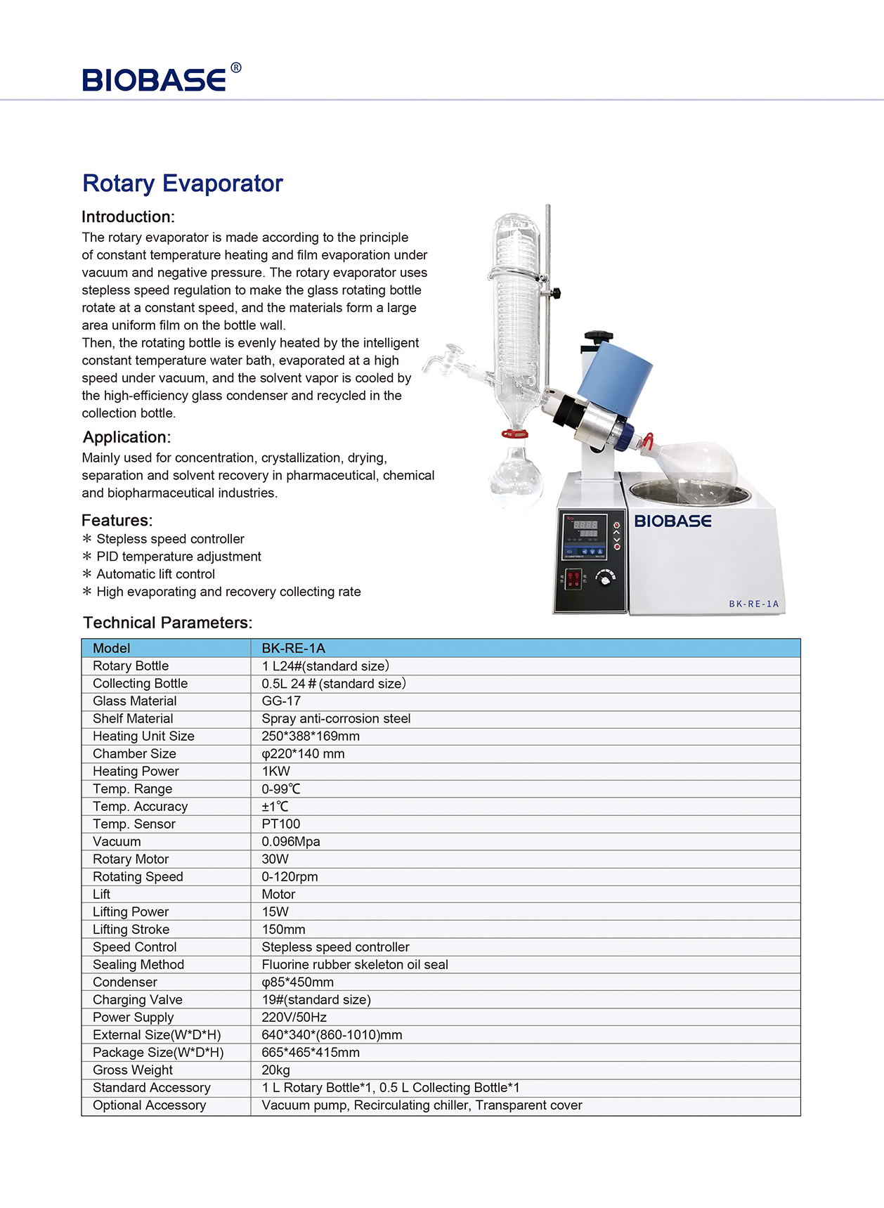 Evaporador Rotativo BK-RE-1A