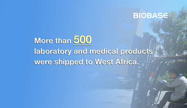 Mais de 500 produtos laboratoriais e médicos foram enviados para a África Ocidental.