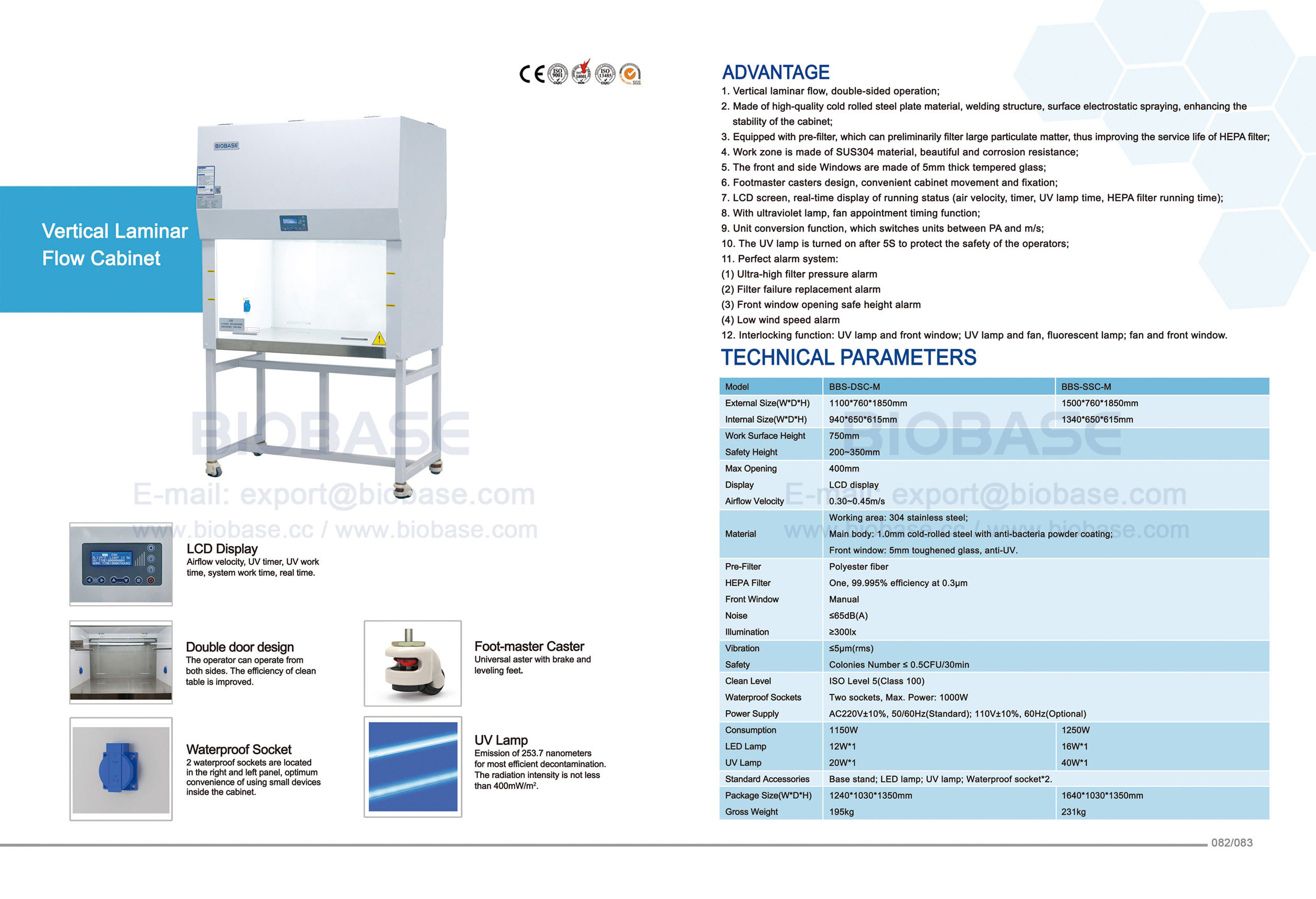 82-83 gabinete de fluxo laminar vertical