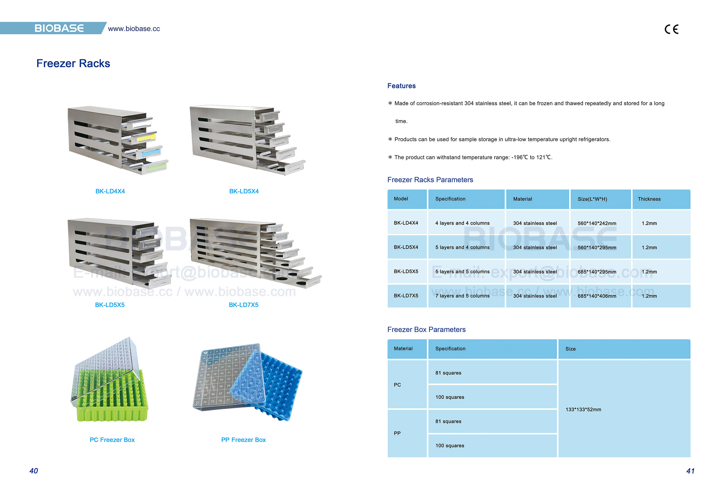 40-41 Racks de freezer