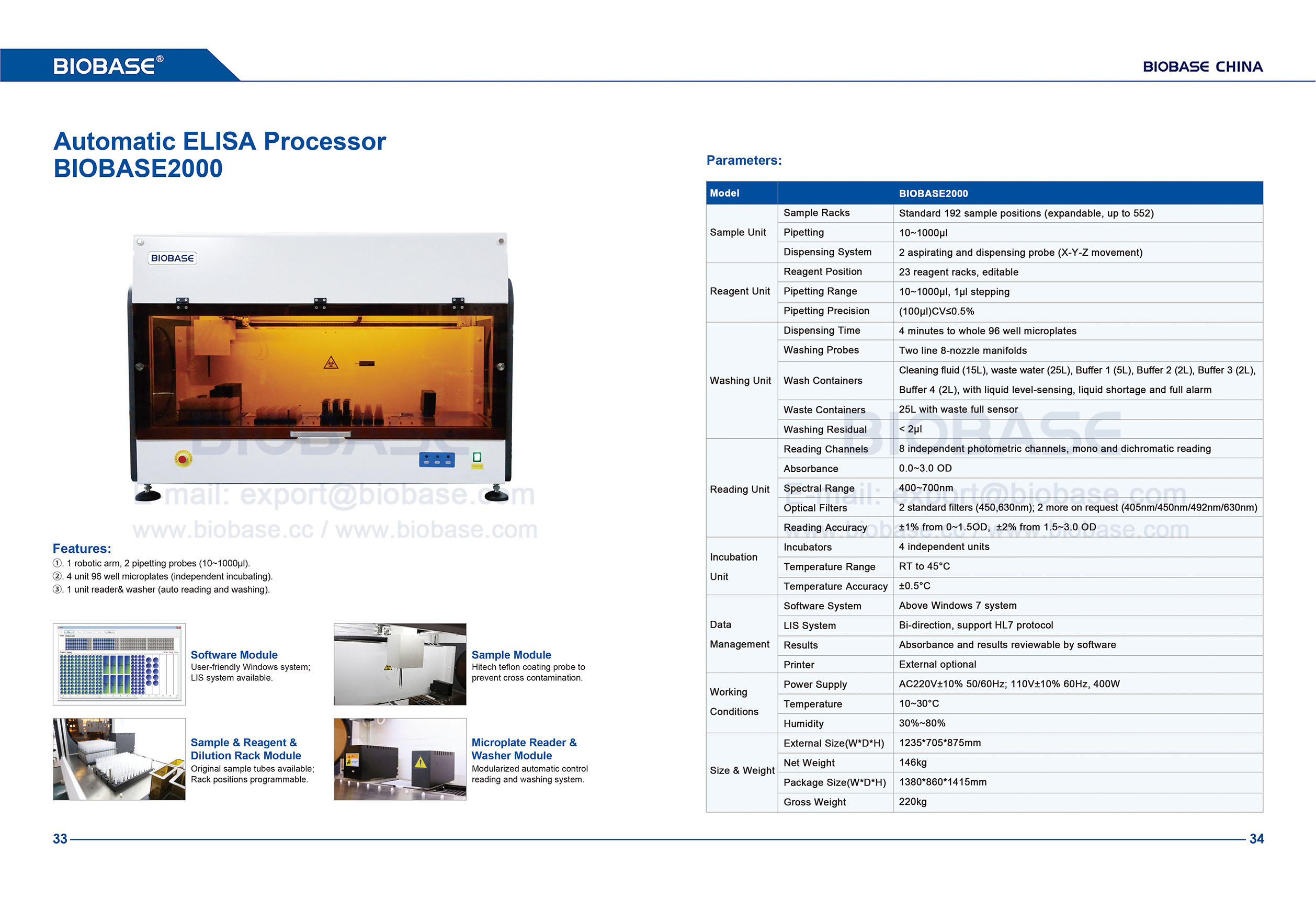 33-34 BioBase2000 Automatic ELISA Processador