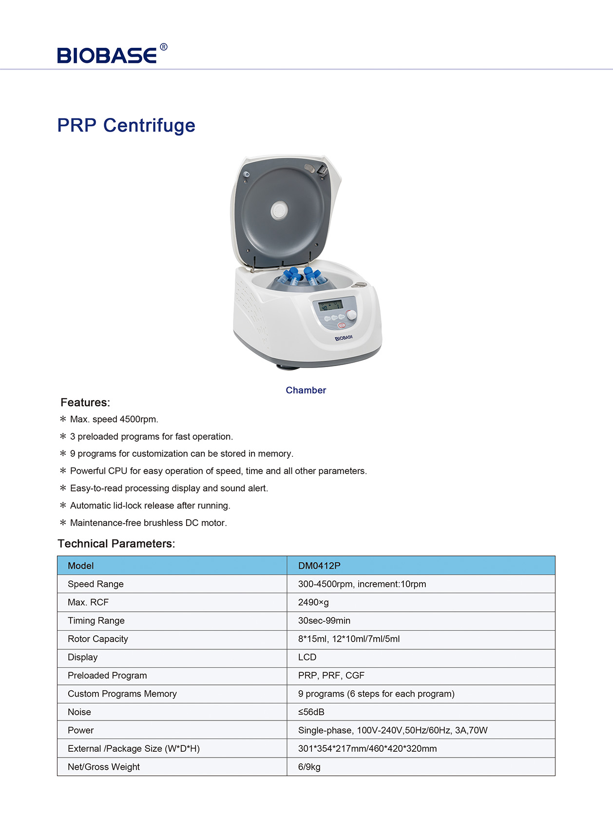 Centrífuga PRP DM0412P