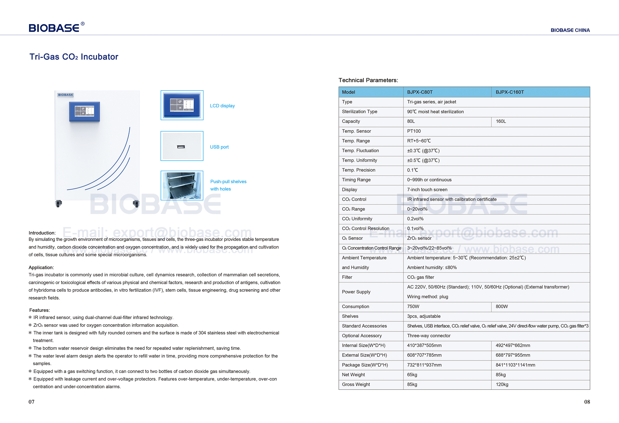 7-8 Incubadora de CO2 Tri-Gas