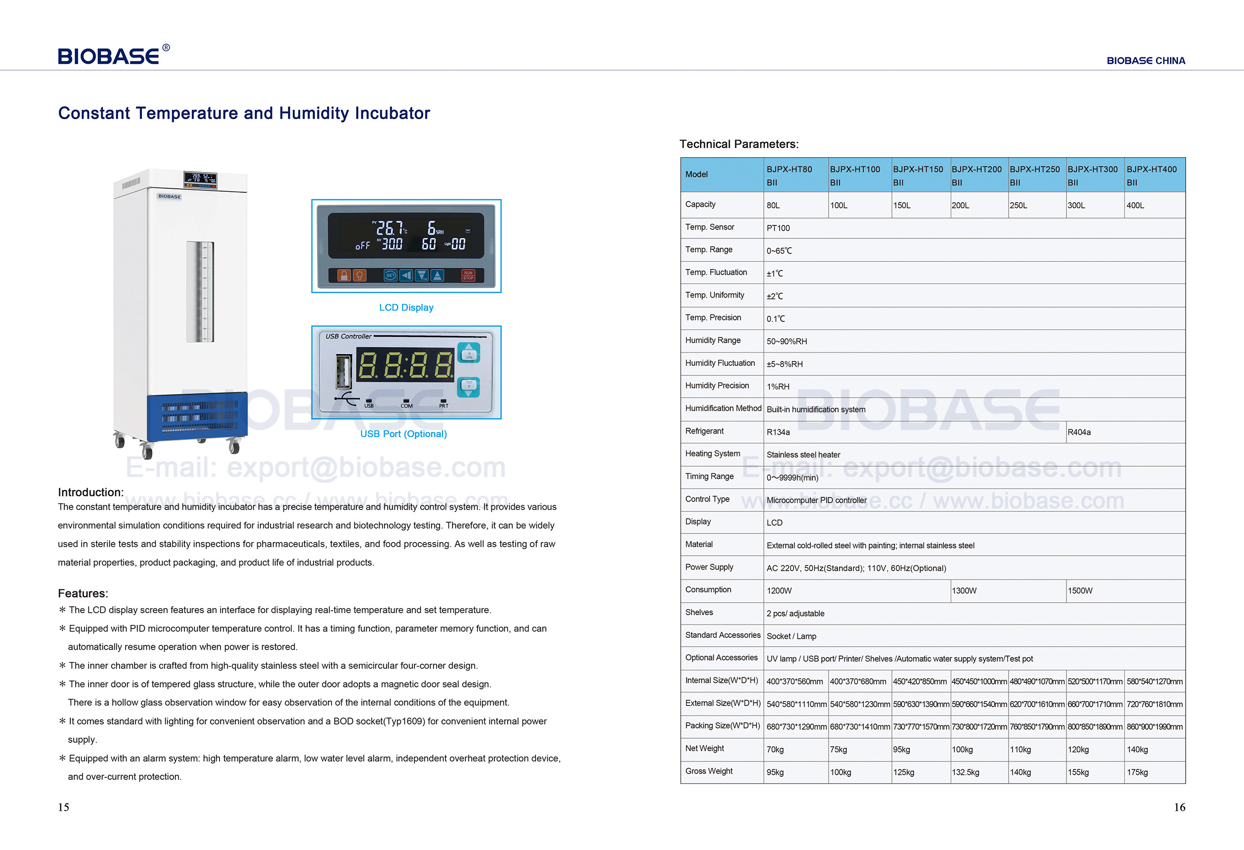 15-16 Incubadora constante de temperatura e umidade