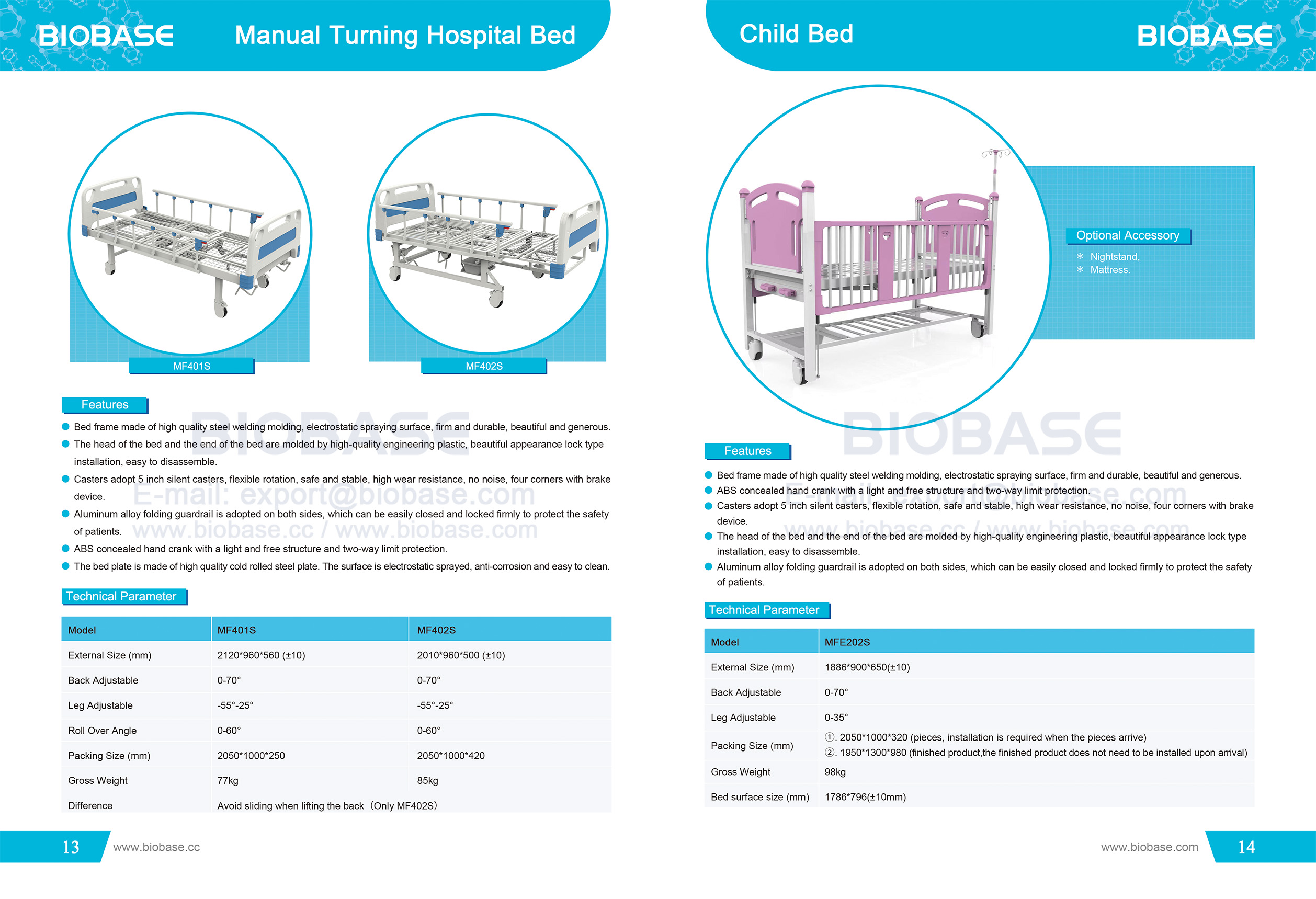 13-14 Cama hospitalar e cama infantil com giro manual