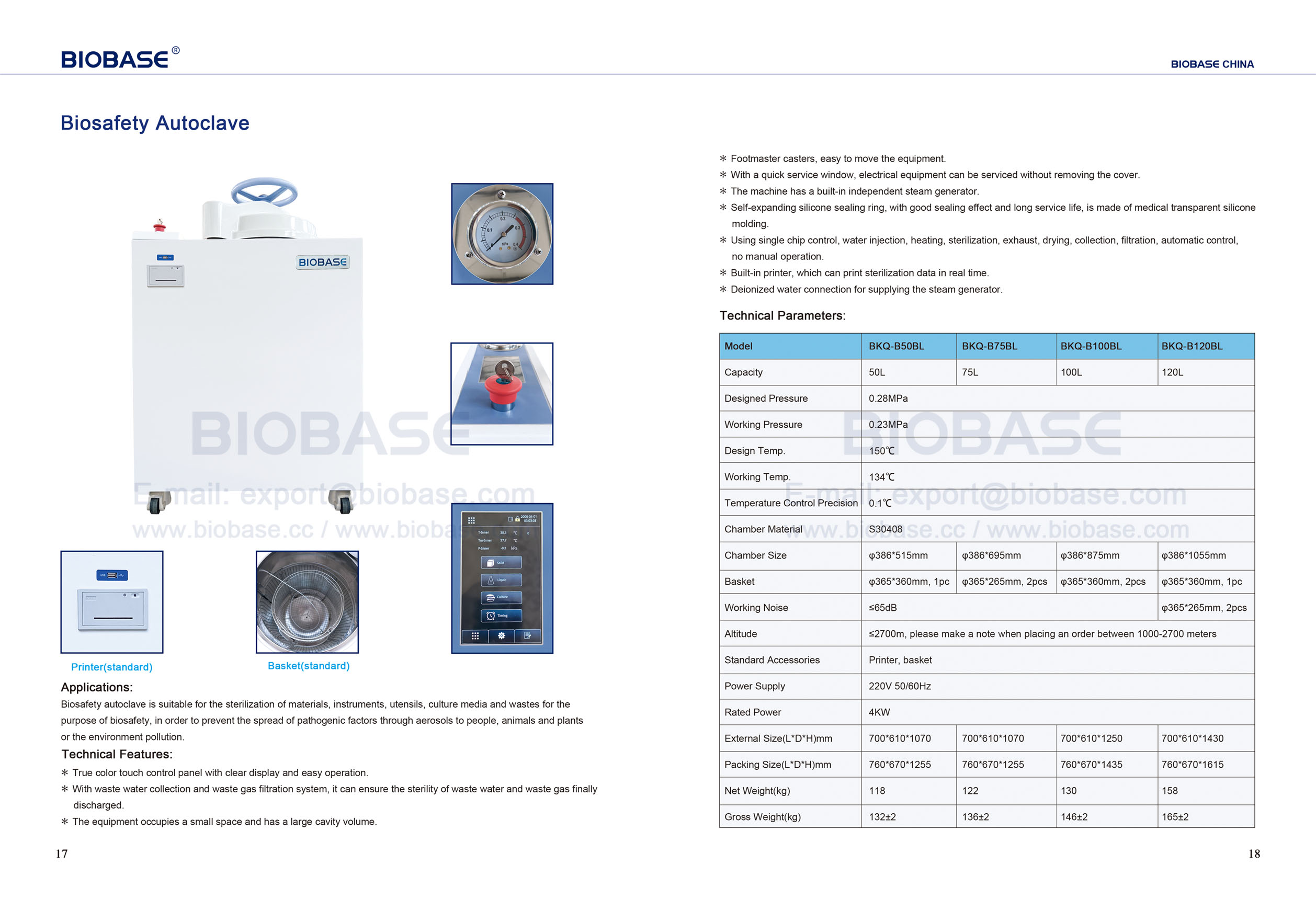 17-18 Autoclave de Biossegurança