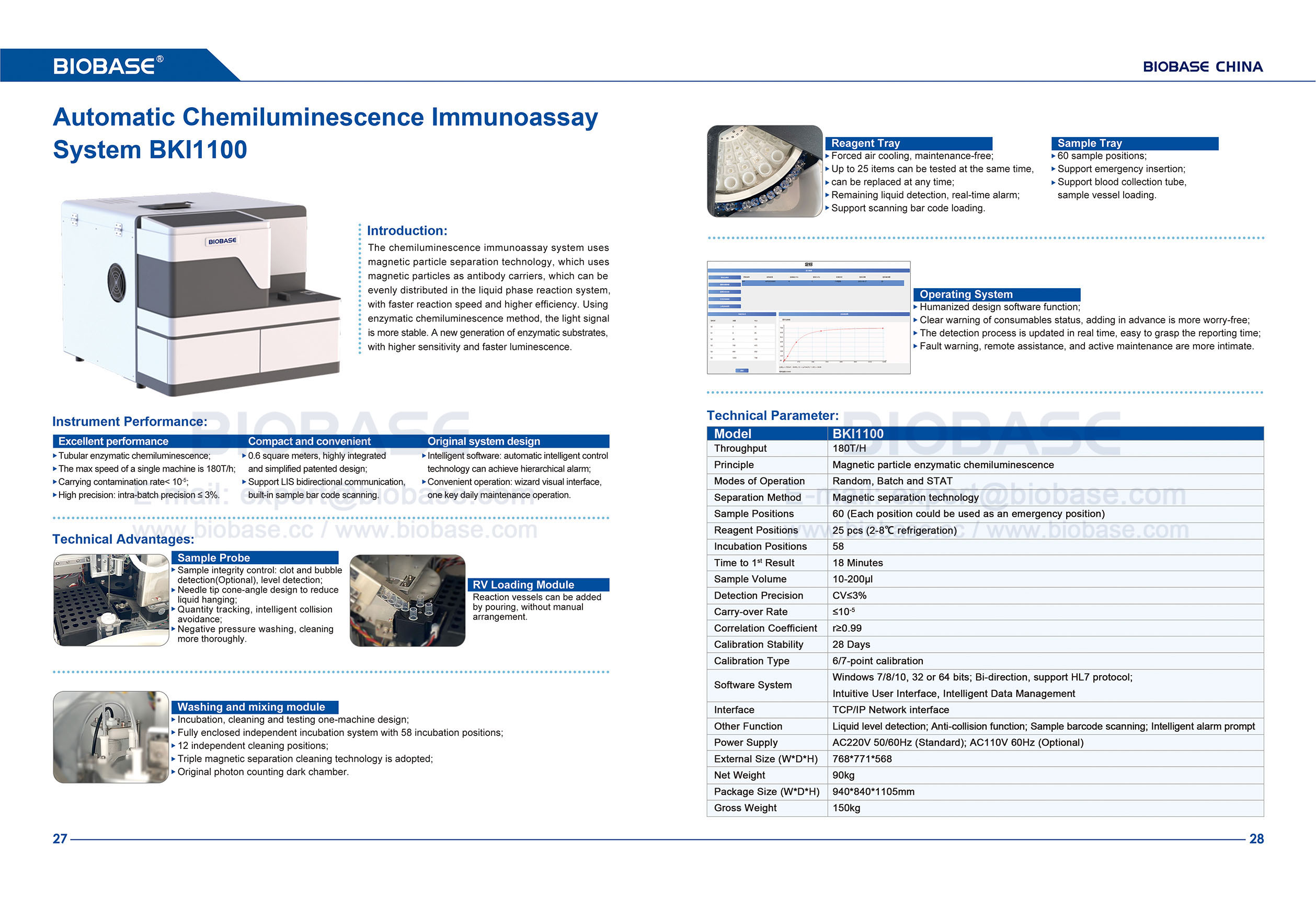 27-28 Sistema Autom&aacute;tico de Imunoensaio de Quimiluminesc&ecirc;ncia BKI1100