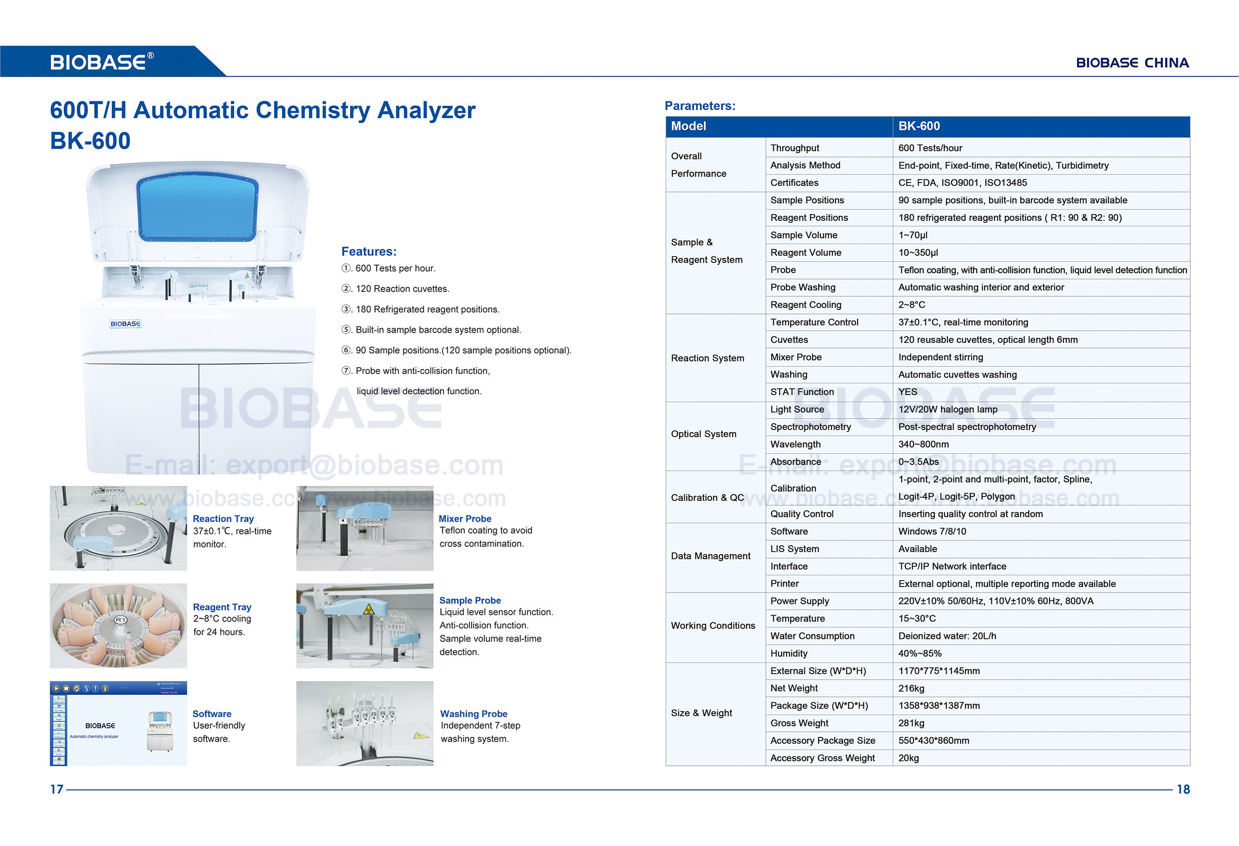17-18 Analisador Qu&iacute;mico Autom&aacute;tico BK600
