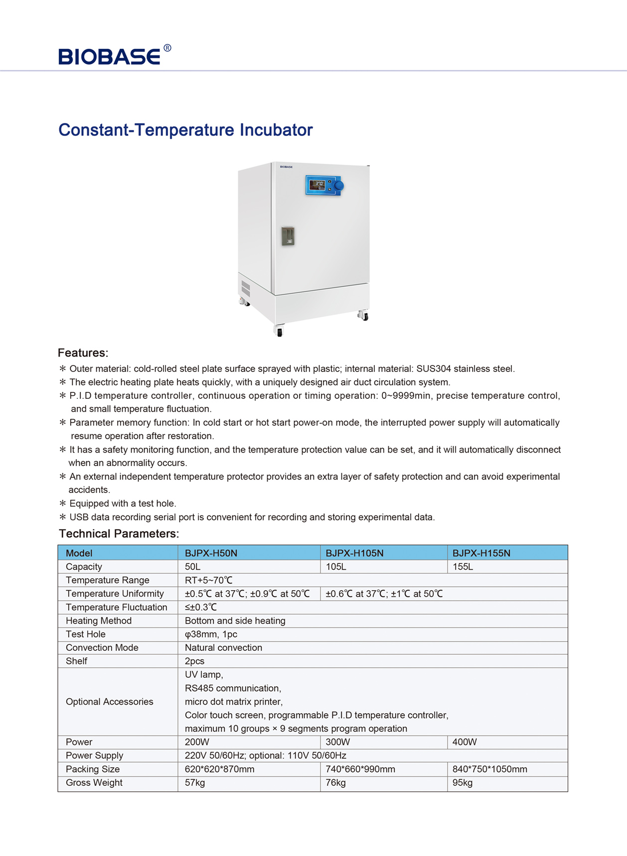 Incubadora constante de temperatura
