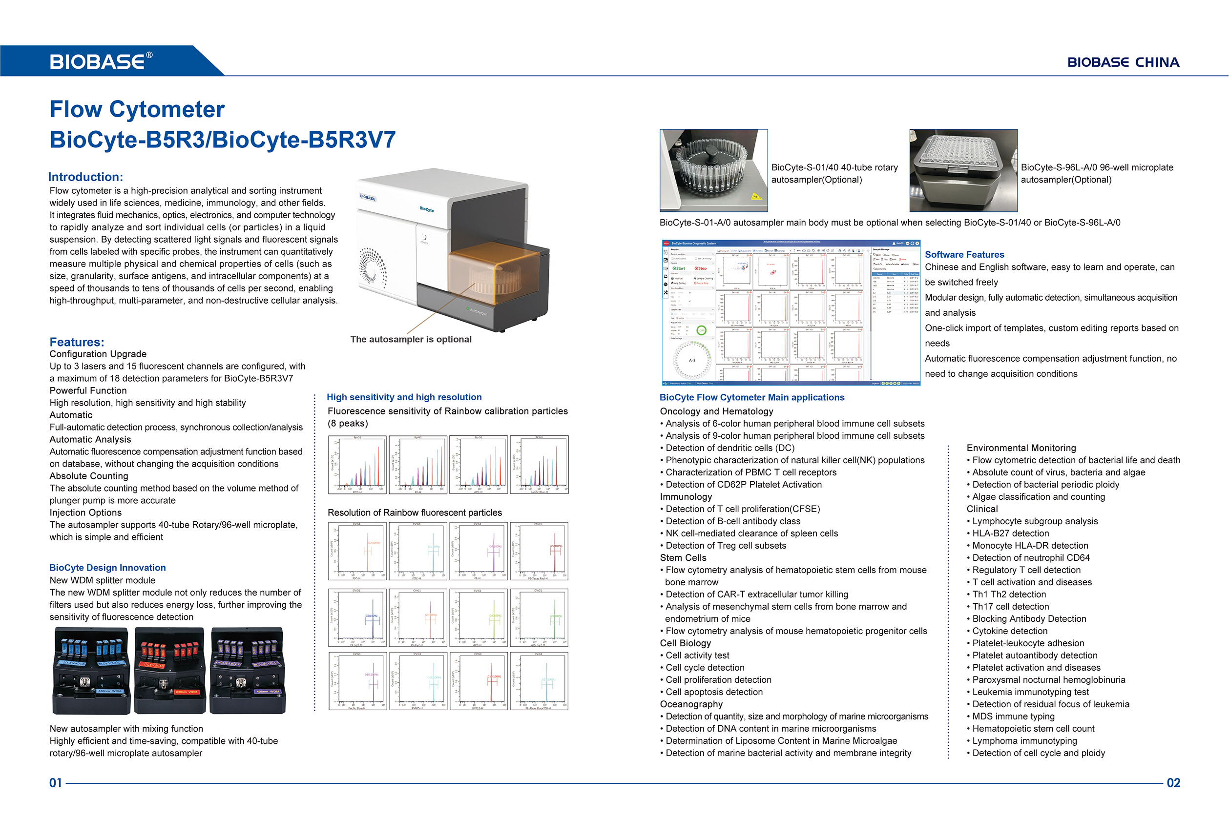 01 cit&ocirc;metro de fluxo BioCyte-B5R3BioCyte-B5R3V7 