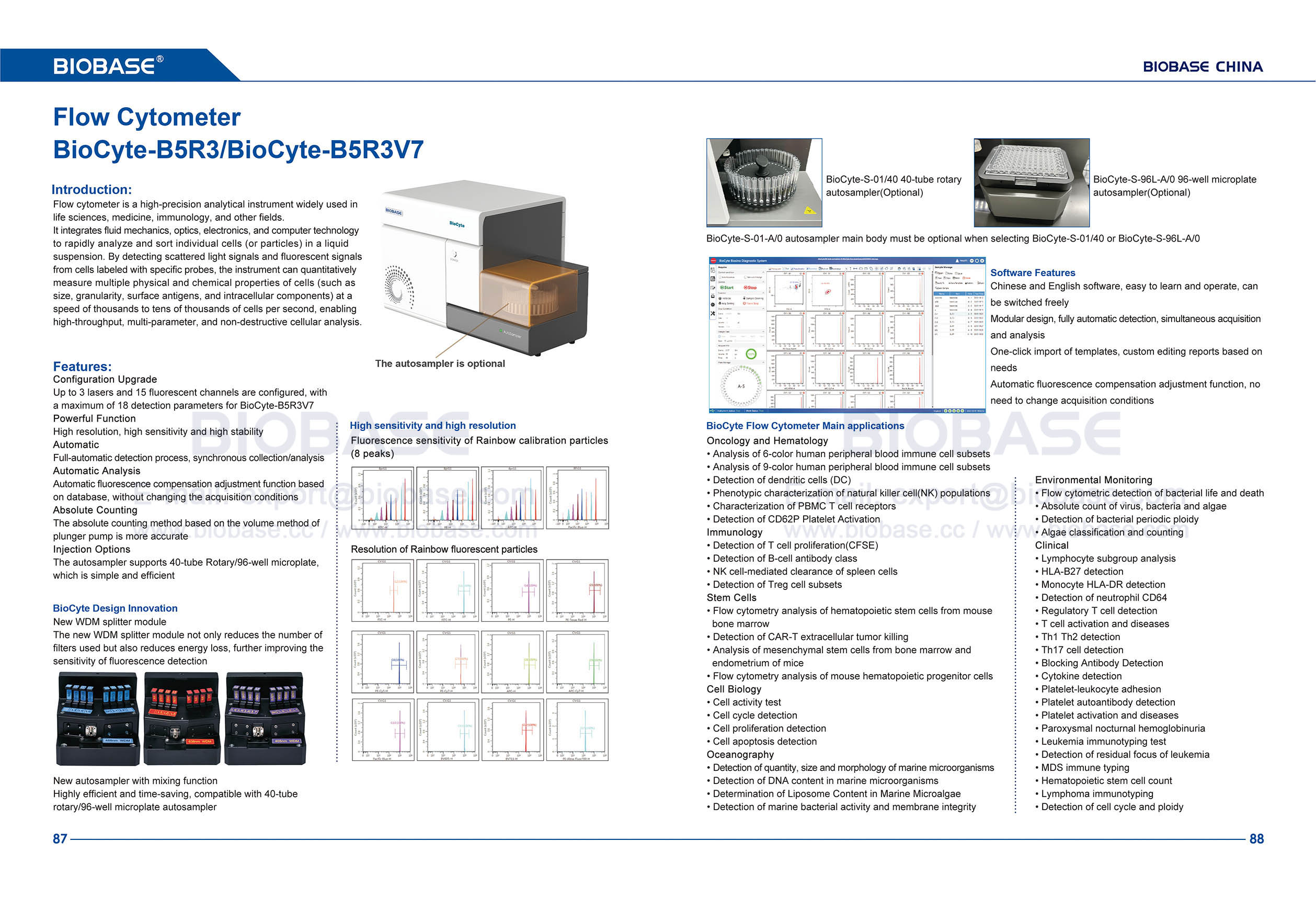 Cit&ocirc;metro de fluxo 87-88 BioCyte-B5R3BioCyte-B5R3V7 