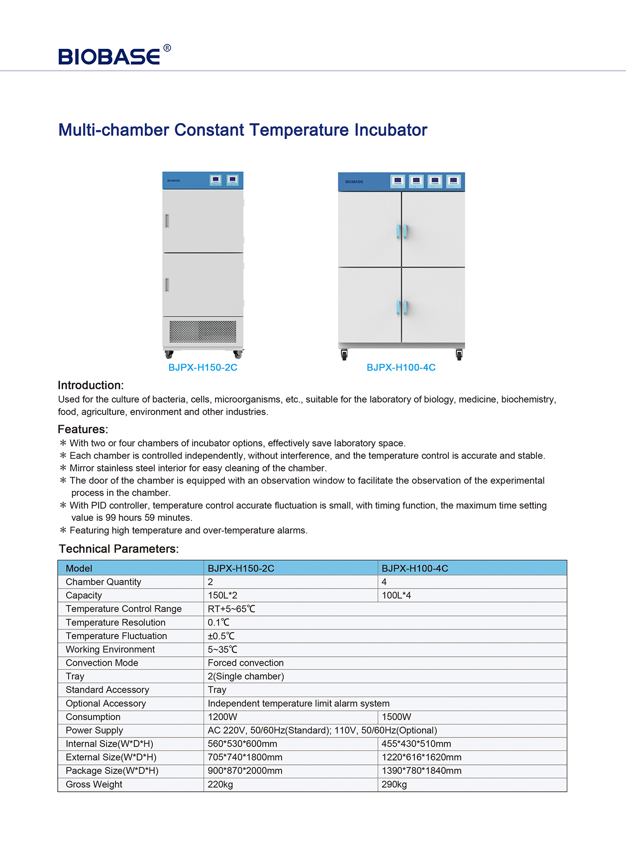 Incubadora de temperatura constante multic&acirc;mara