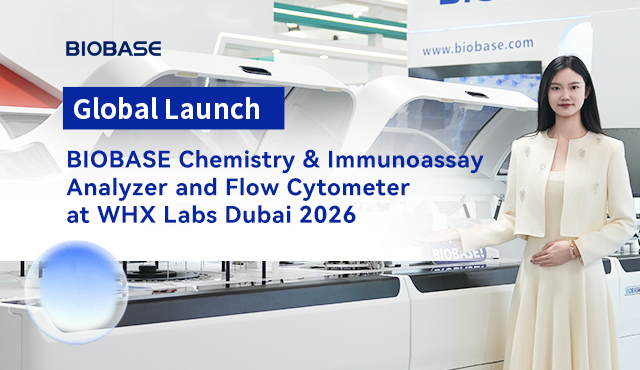 Lançamento Global | Analisador de química e imunoensaio BIOBASE e citômetro de fluxo no WHX Labs Dubai 2026