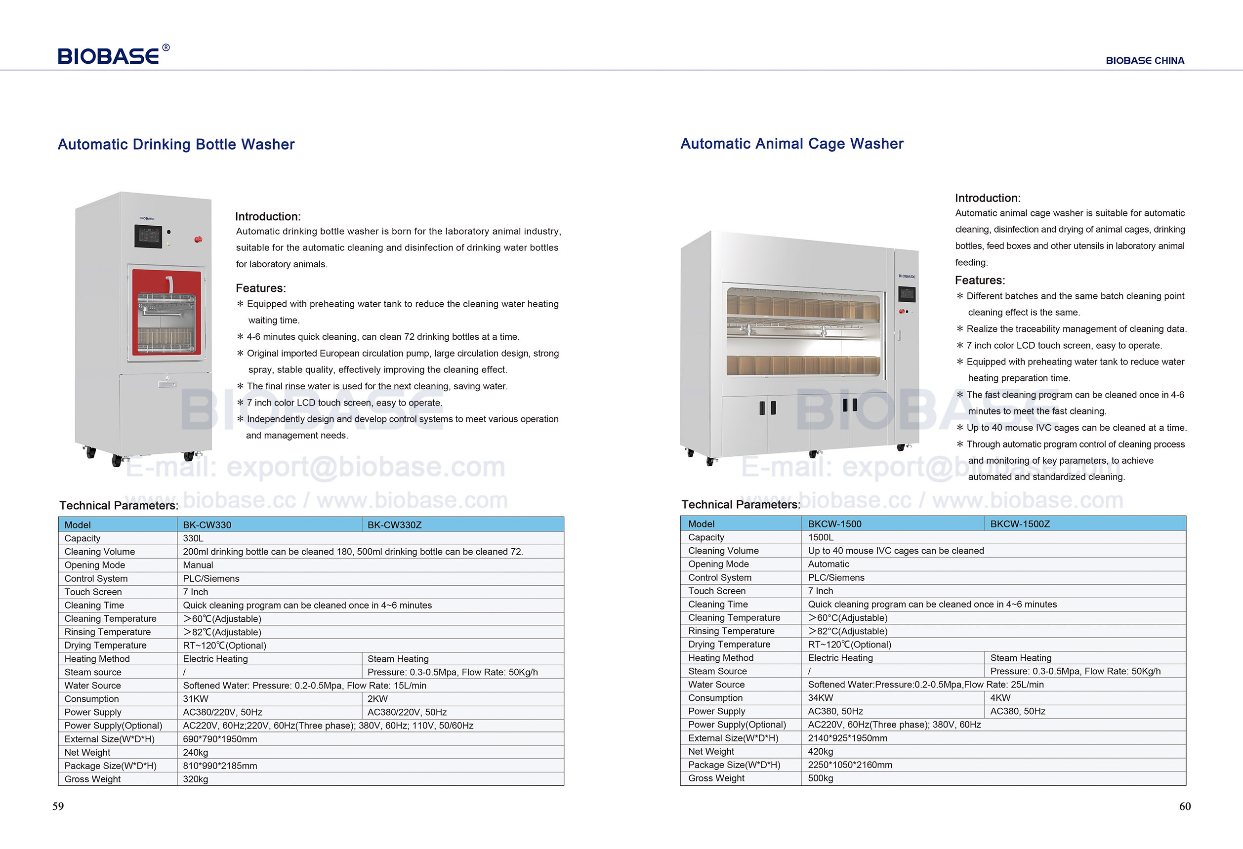 59-60 arruela autom&aacute;tica de garrafa de bebida e autom&aacute;tica&nbsp; Lavadora de gaiola de animais autom&aacute;tica